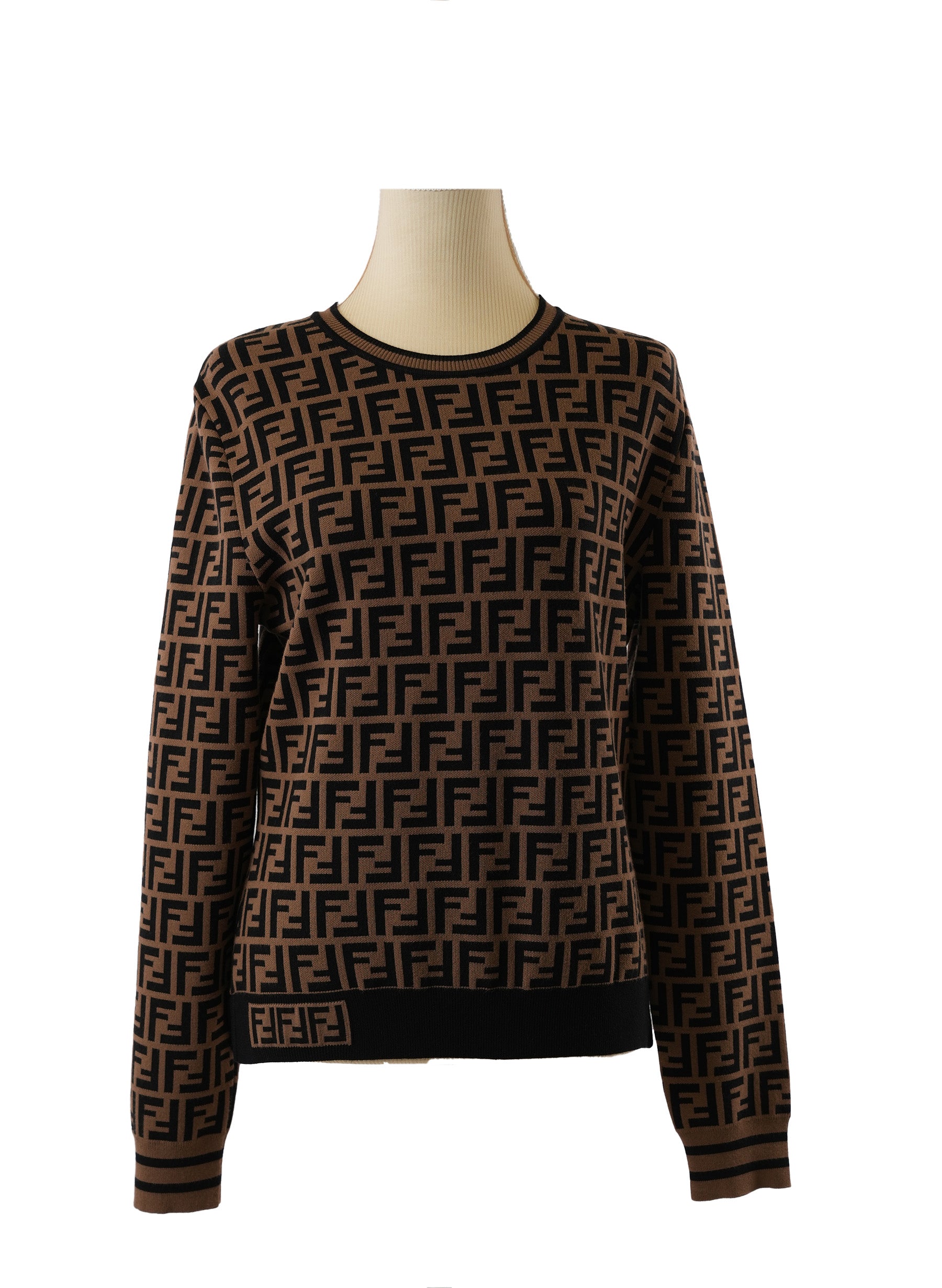 Fendi Monogram Jacquard Knit Top