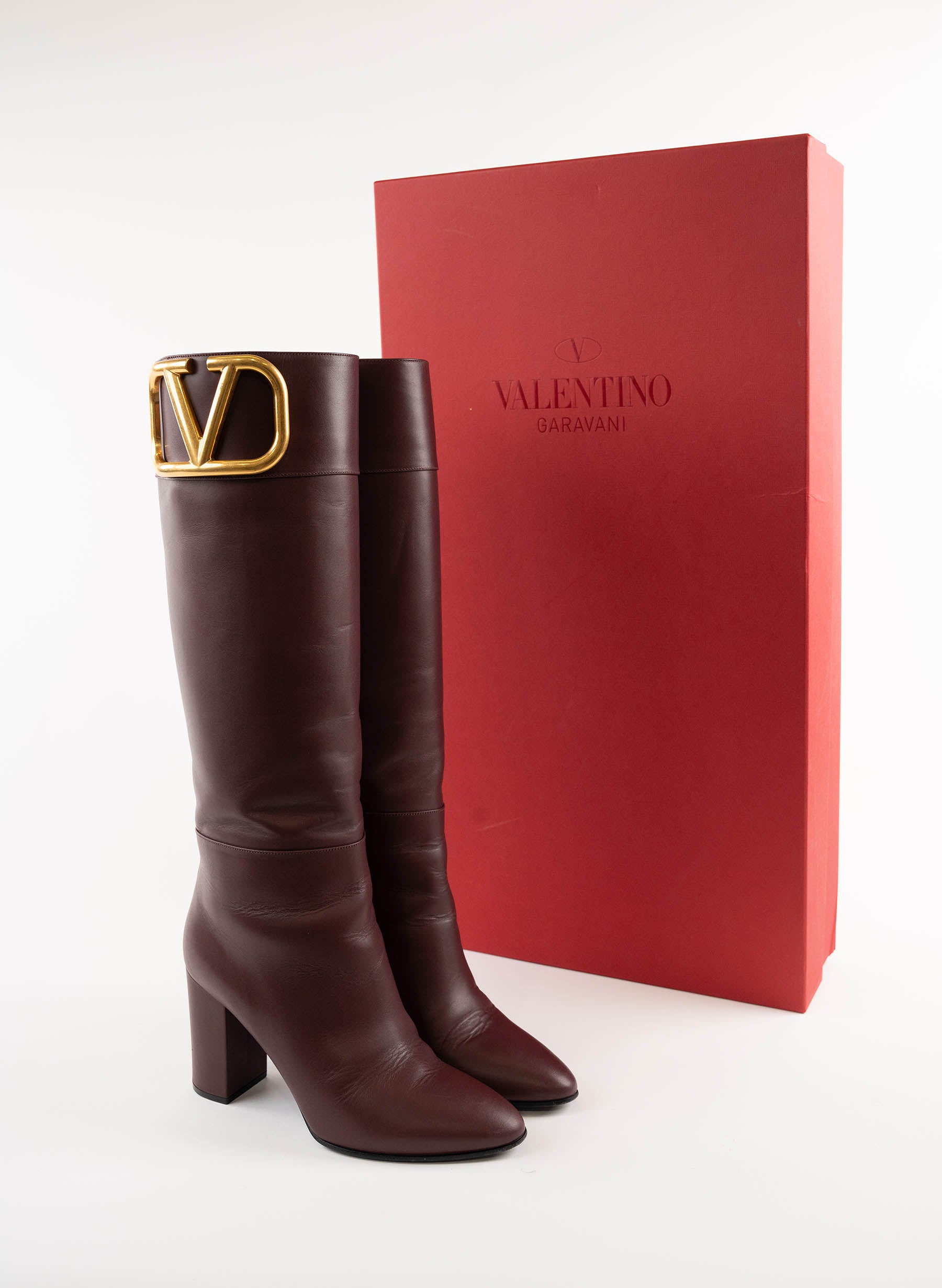 Valentino VLogo Leather Boots