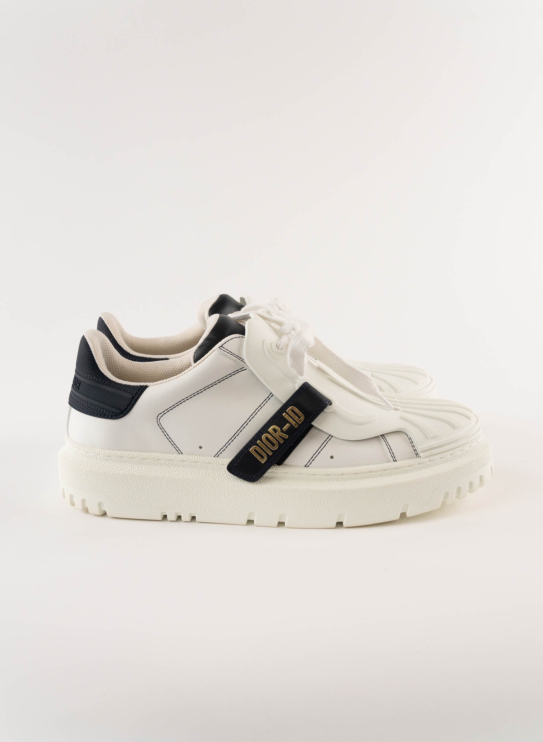 Christian Dior Calfskin Bi-Colour Dior-ID Platform Sneakers