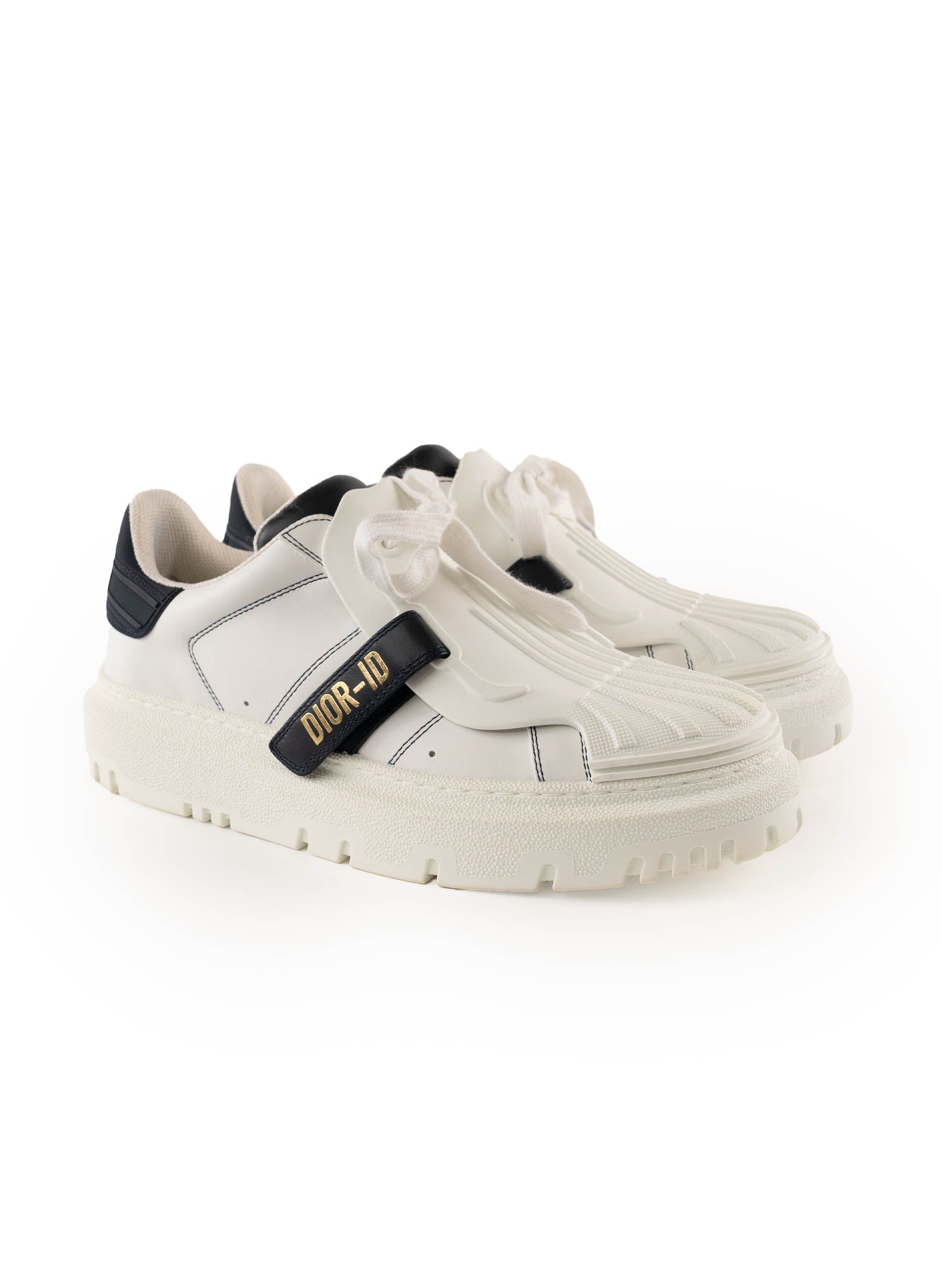 Christian Dior Calfskin Bi-Colour Dior-ID Platform Sneakers