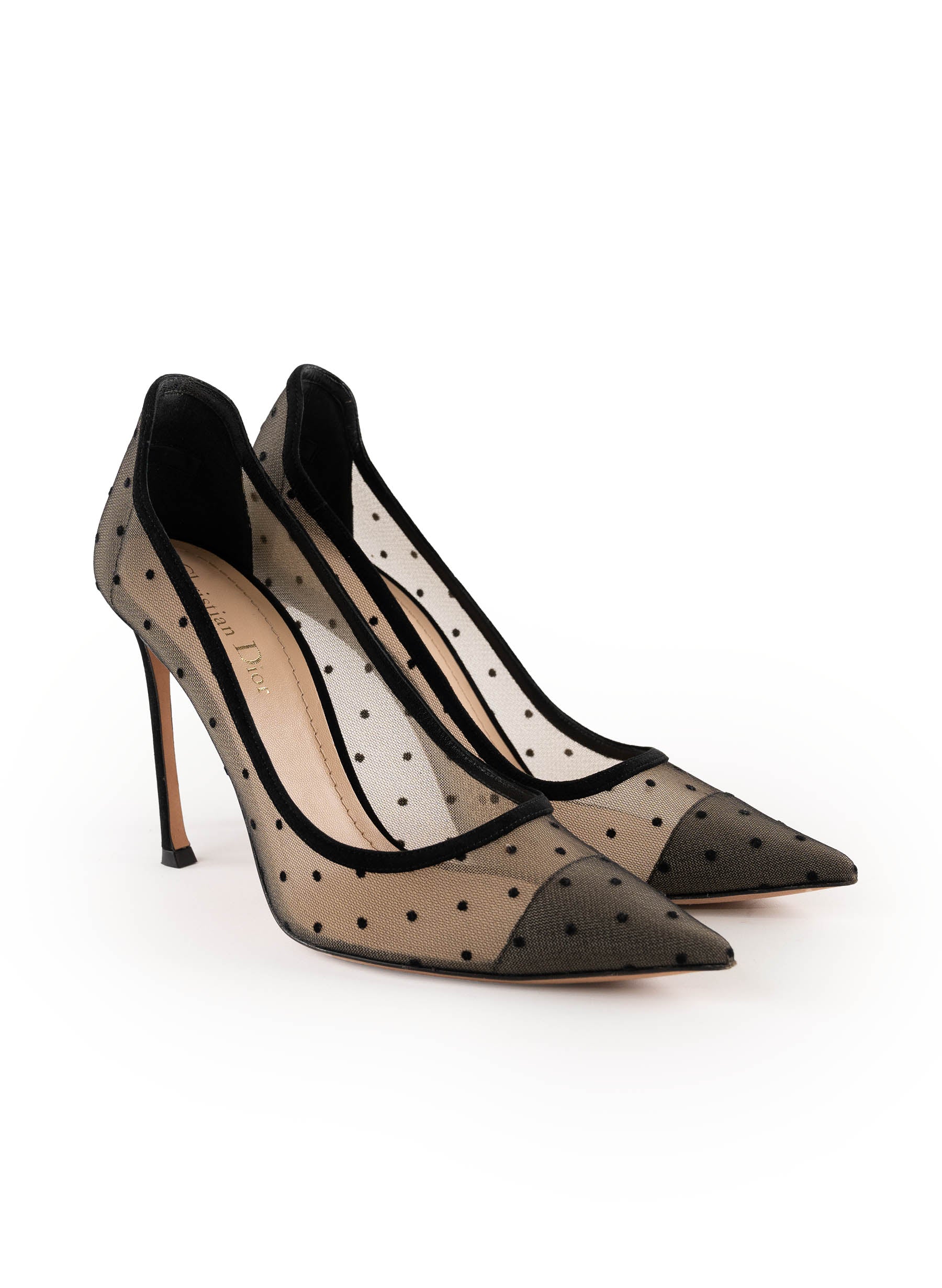 Christian Dior Mesh Plumetis Tulle D-Moi Pumps