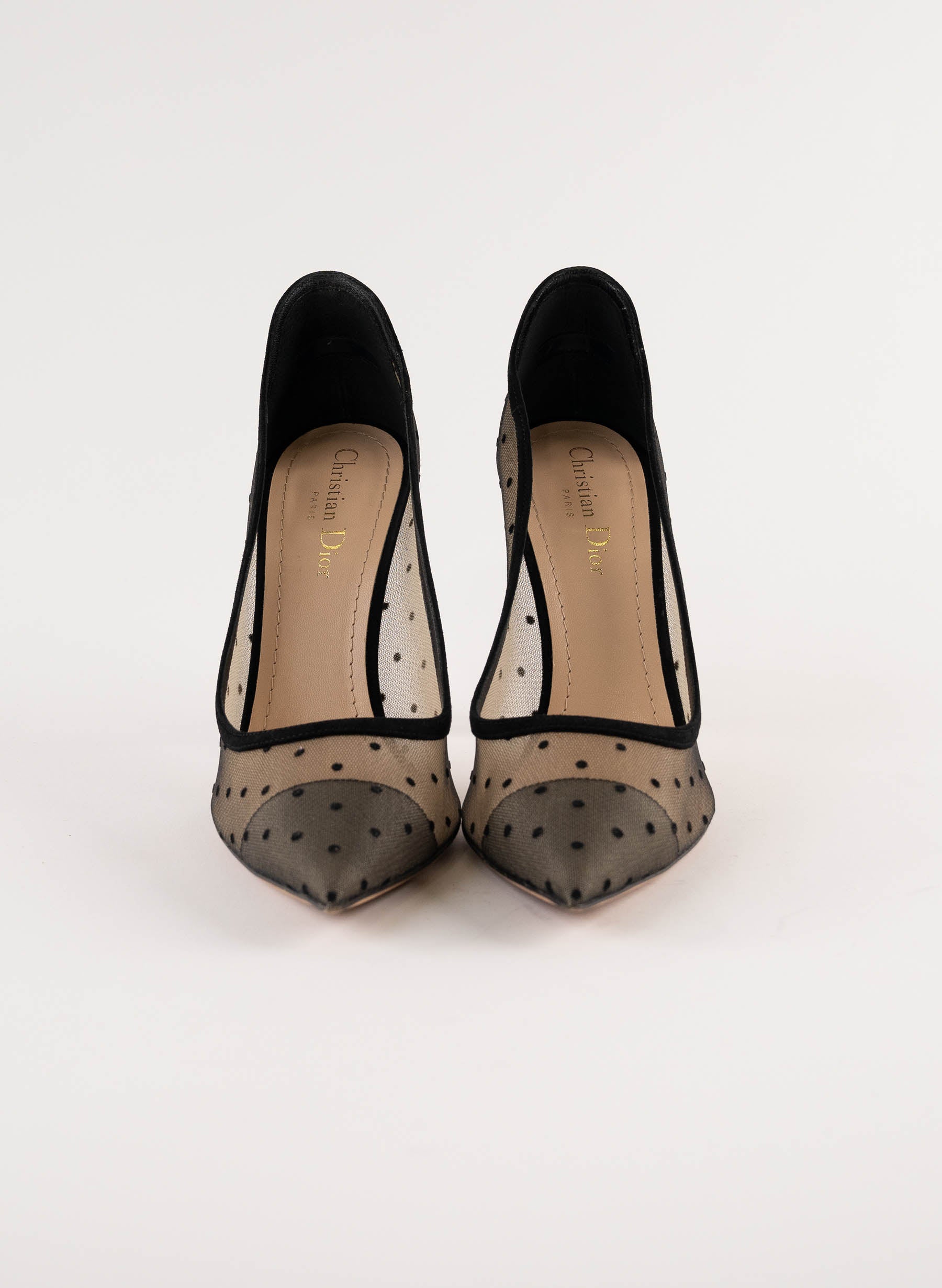 Christian Dior Mesh Plumetis Tulle D-Moi Pumps