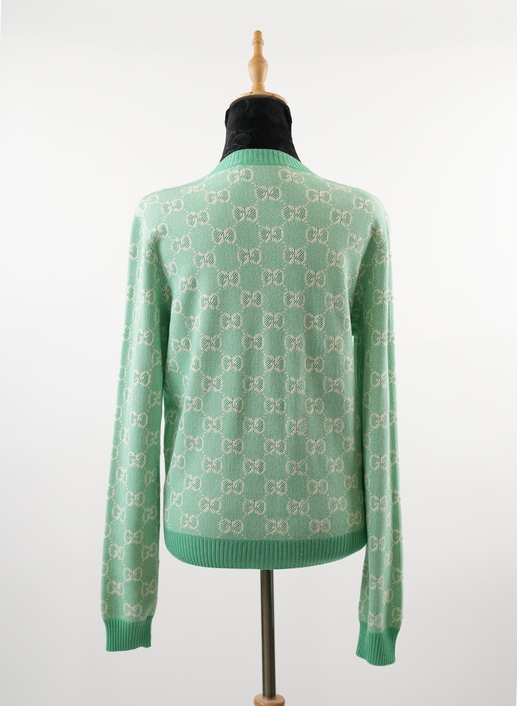 Gucci GG Jacquard Wool Blend Cardigan