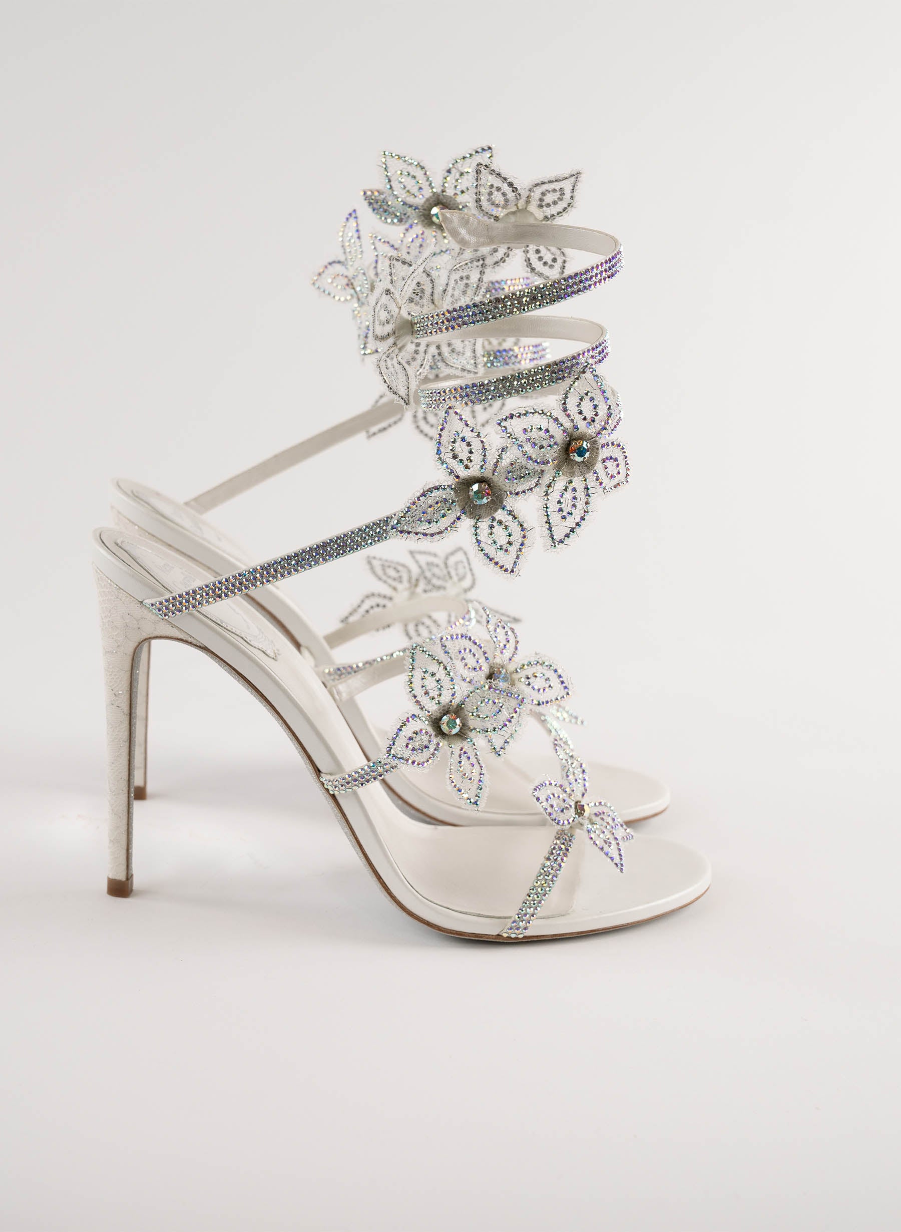 Rene Caovilla Floriane Crystal Embellished Sandals 105