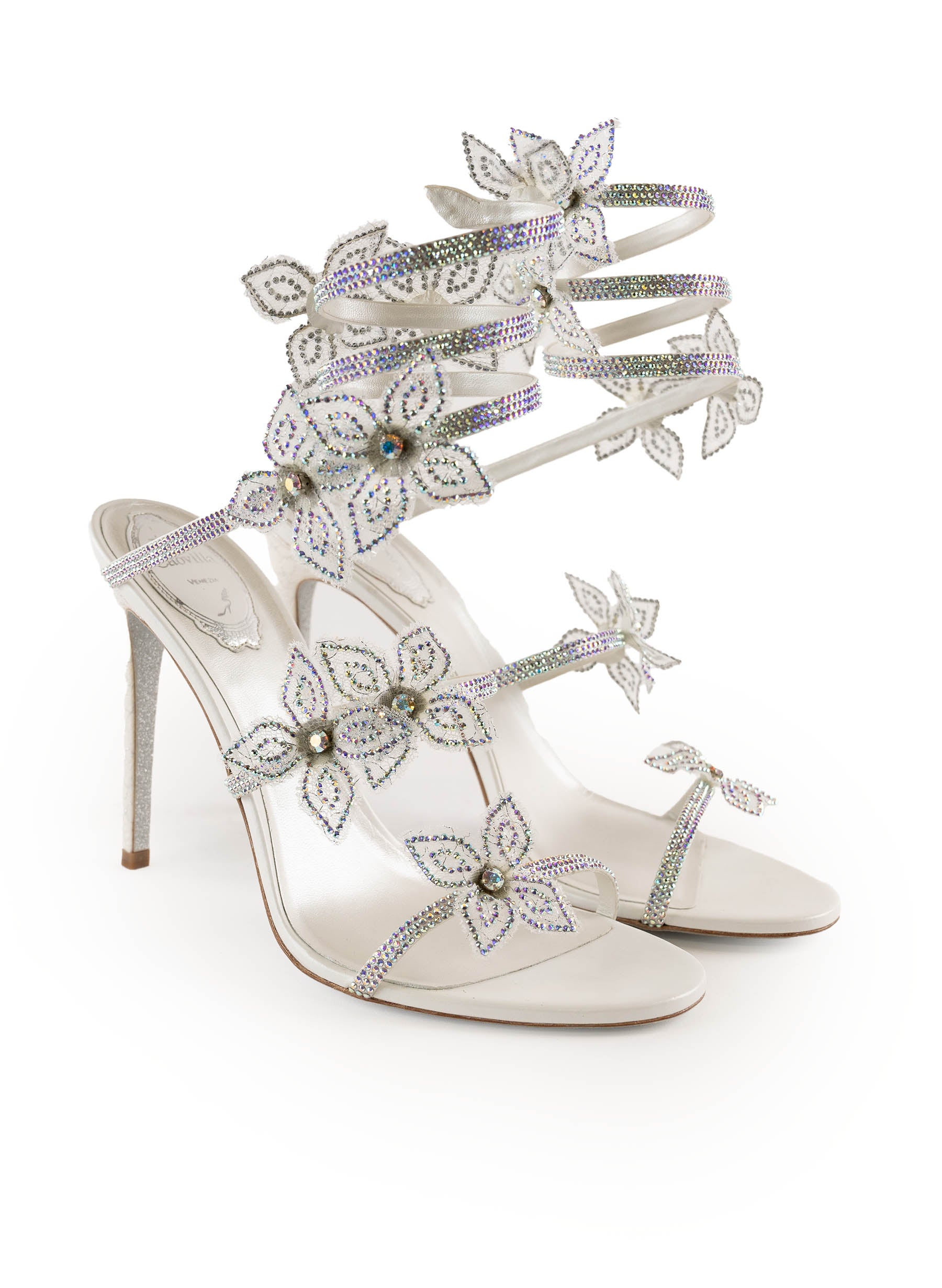 Rene Caovilla Floriane Crystal Embellished Sandals 105