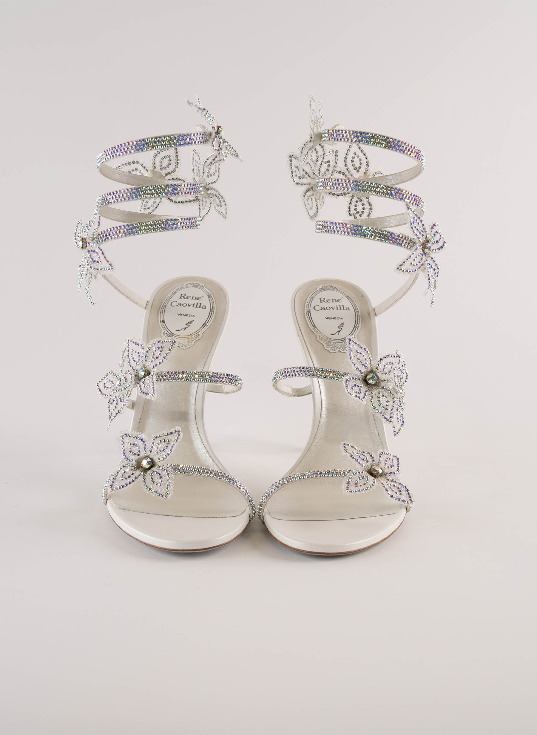 Rene Caovilla Floriane Crystal Embellished Sandals 105