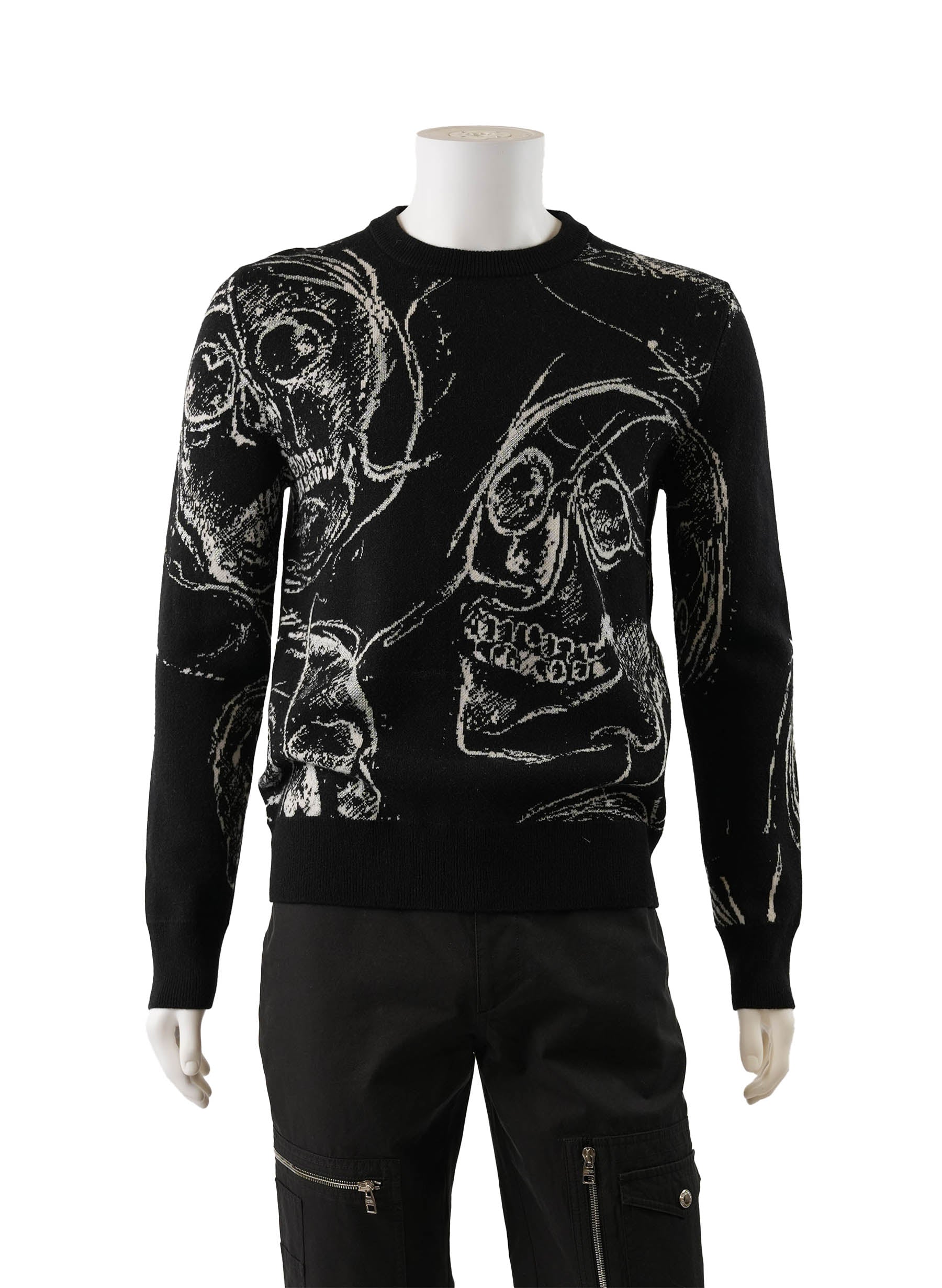 Alexander McQueen Skull-Print Crewneck Sweater