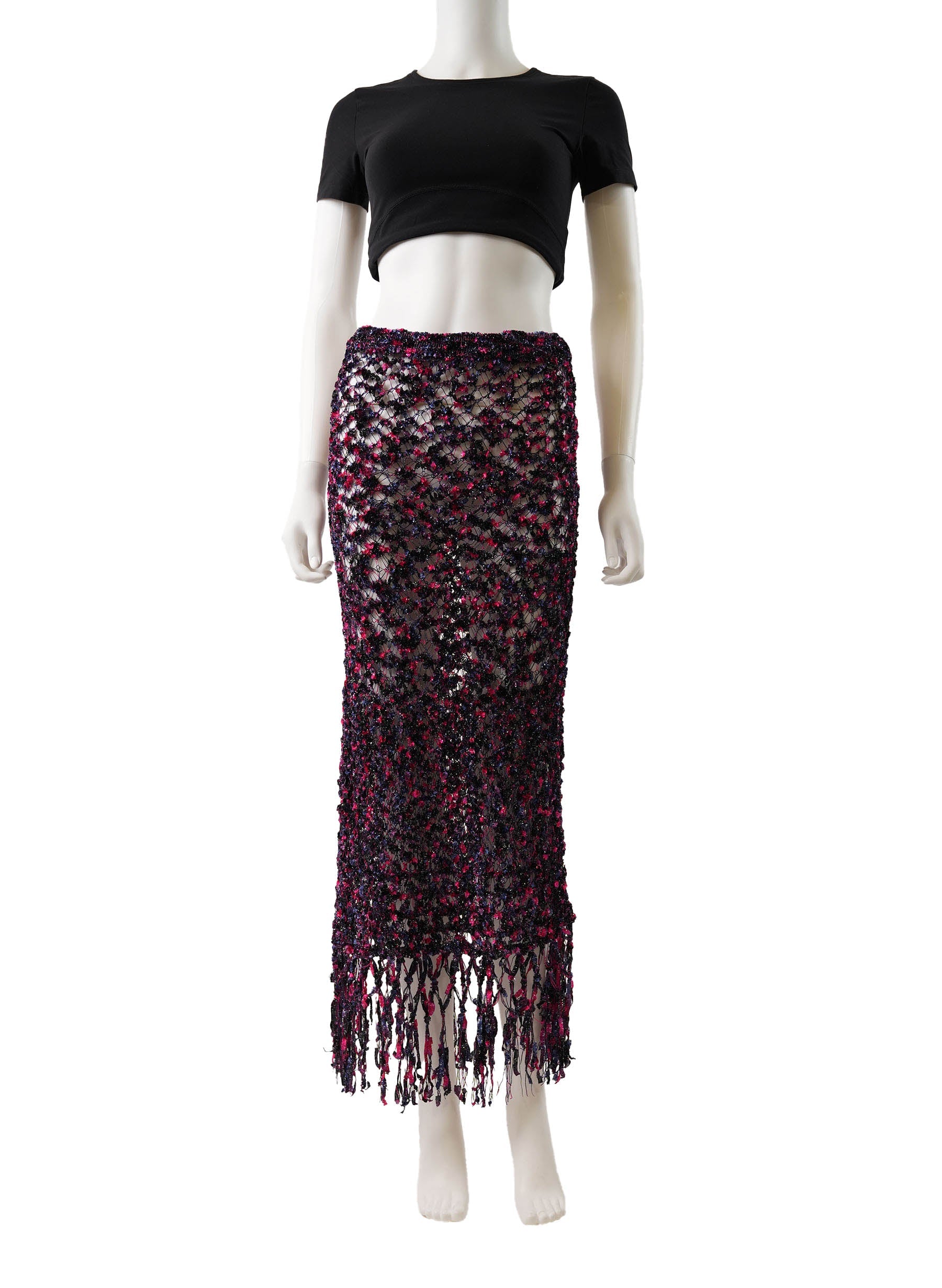 Loewe Paula's Ibiza Fringed Midi Skirt