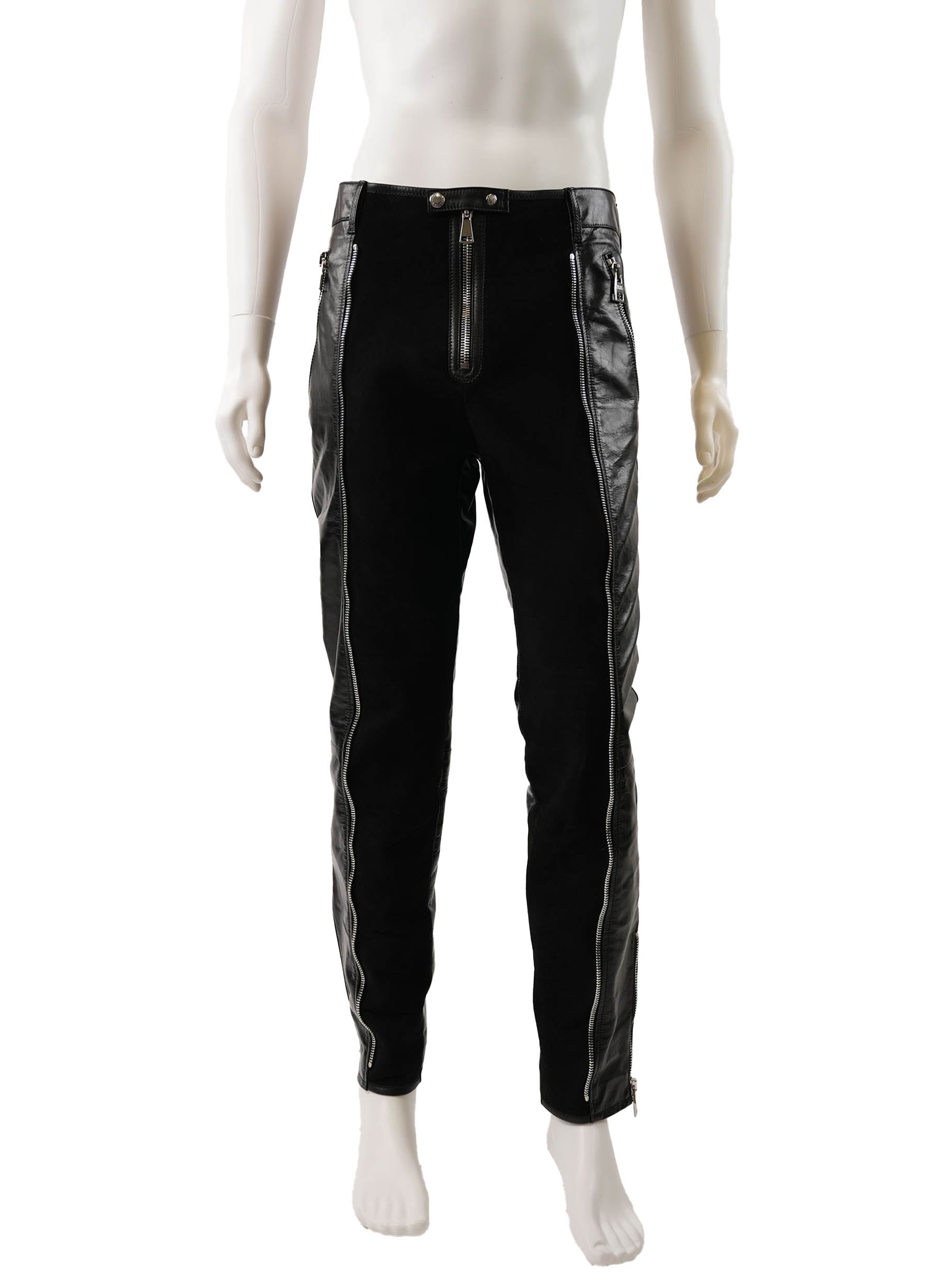 Alexander McQueen Main Zip Leather Pants