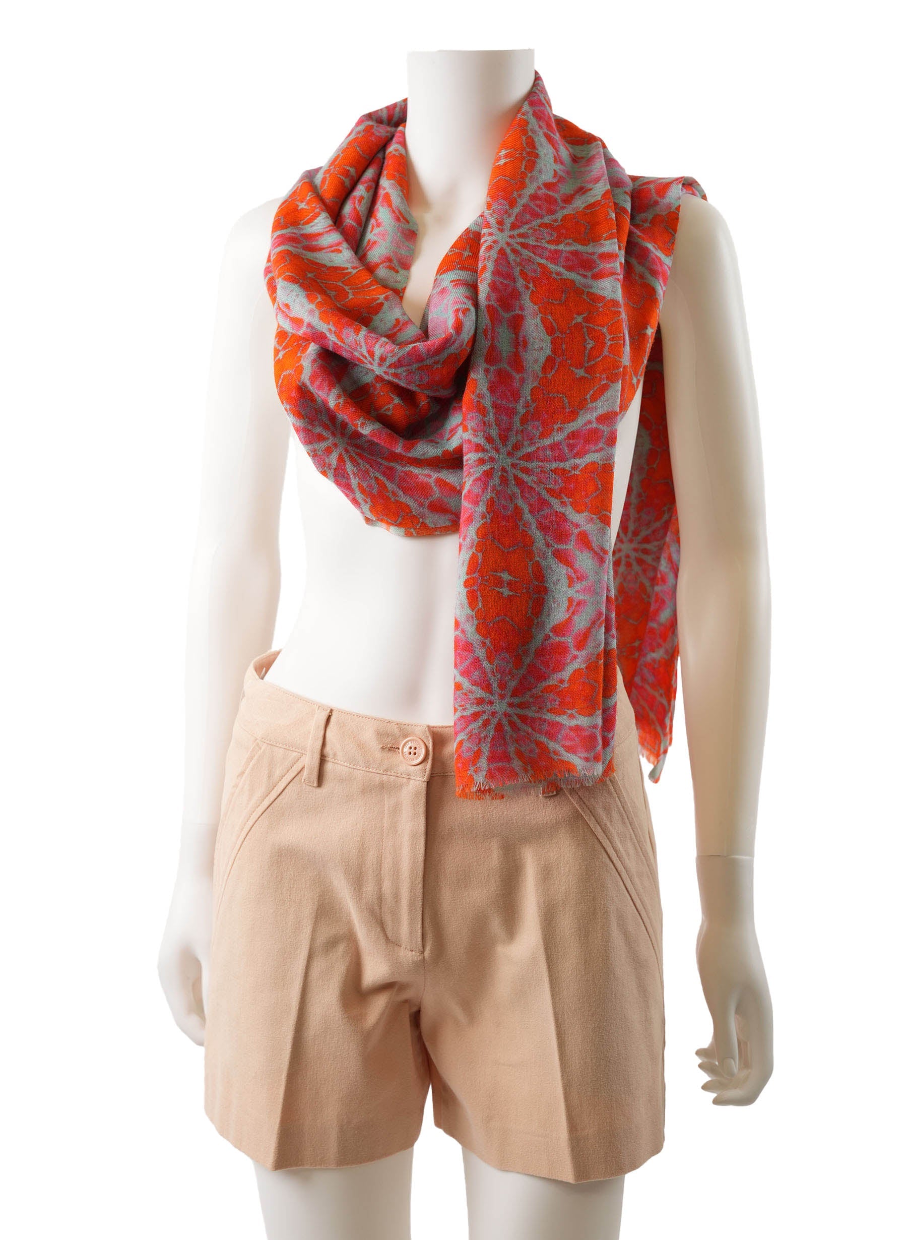 Holt Renfrew Printed Silk Wool Scarf