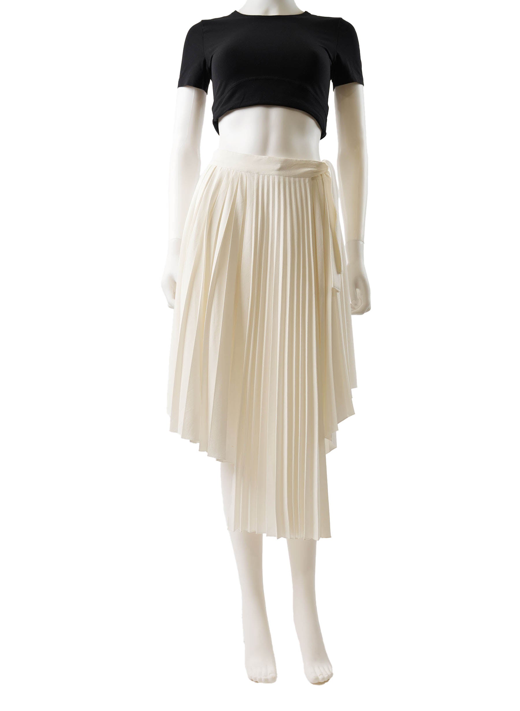 Maje Jaxy Asymmetric Pleated Skirt