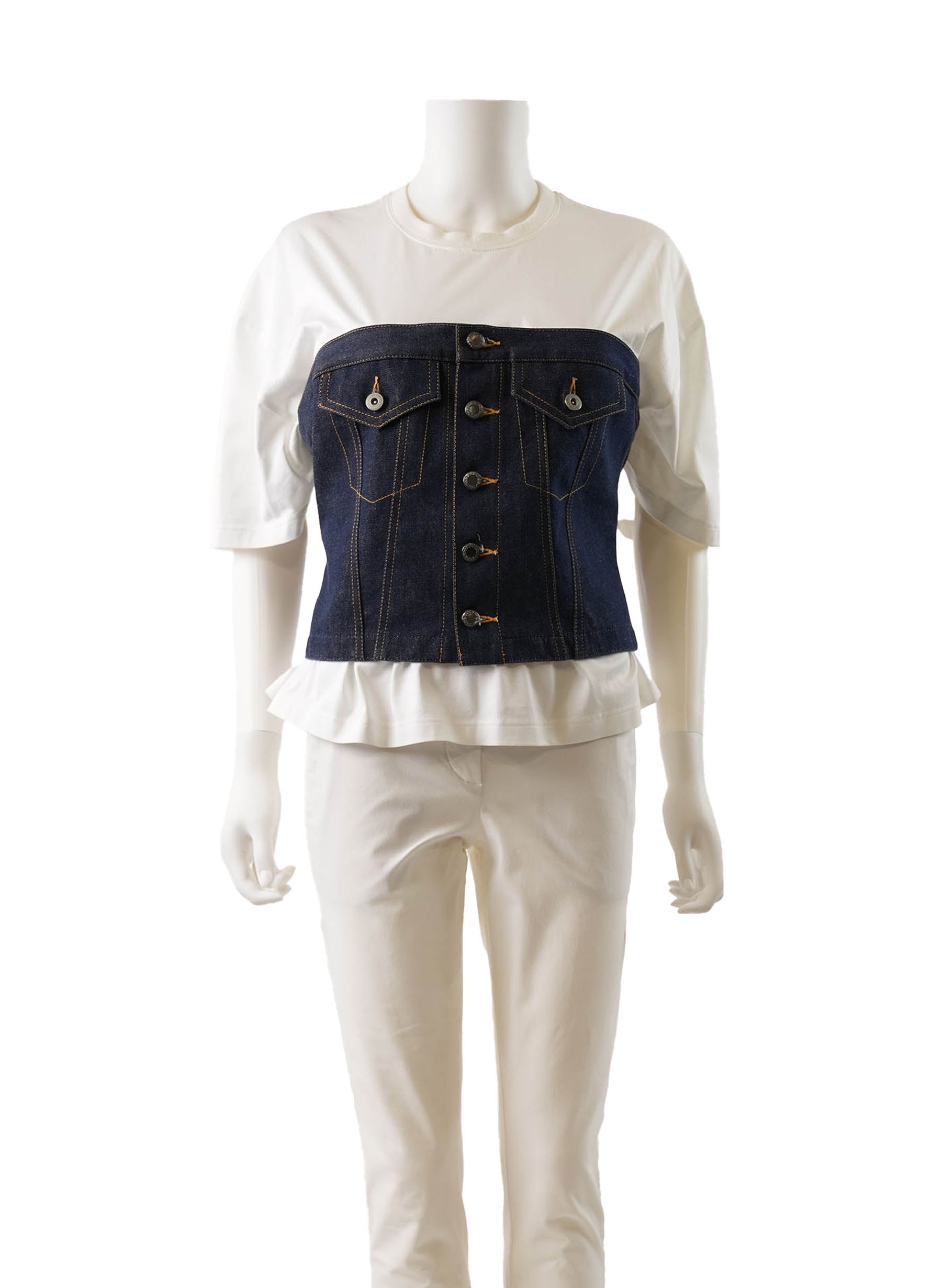 Junya Watanabe Comme des Garcons Denim Corset T-Shirt