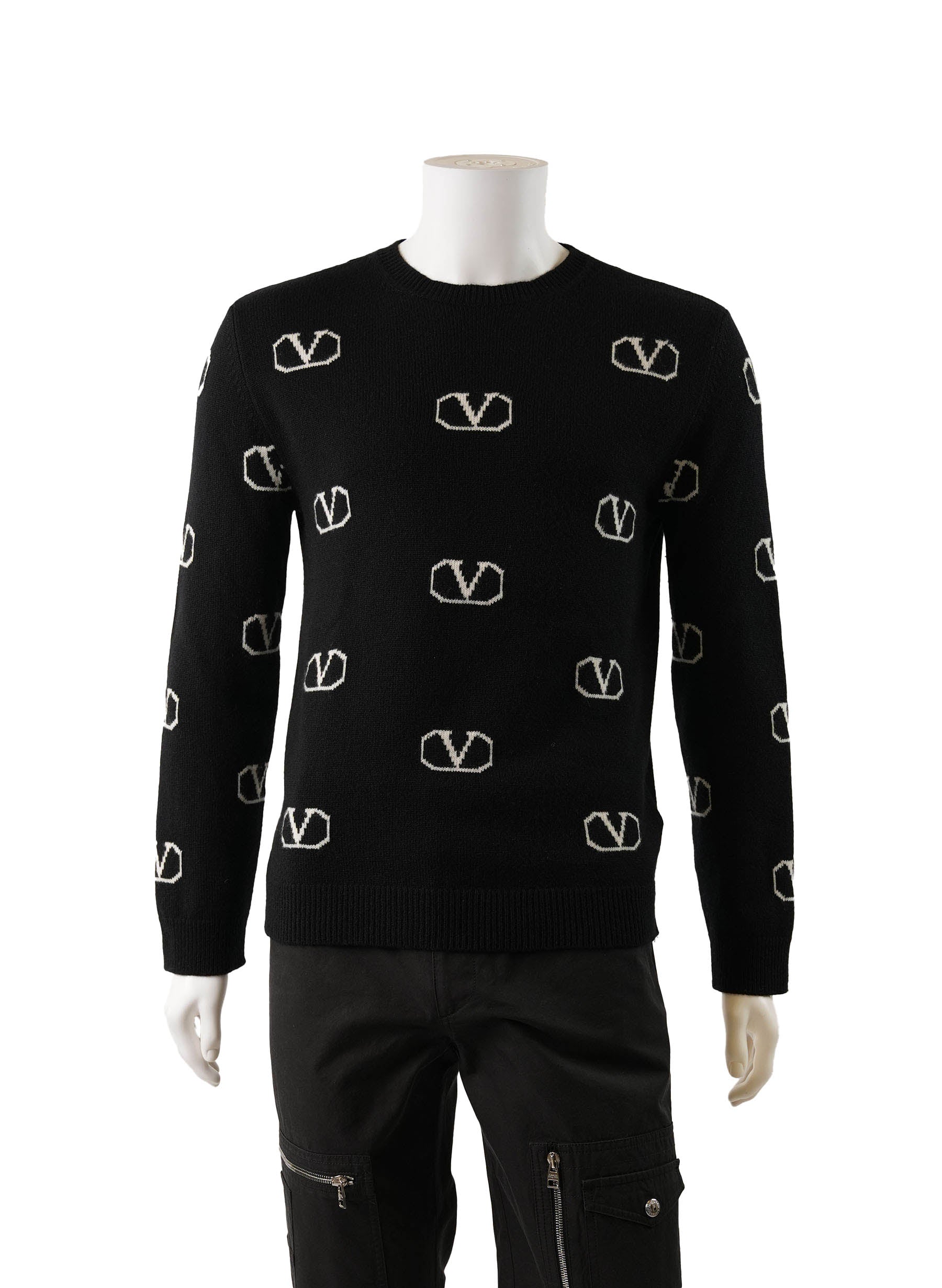 Valentino Cashmere V-Logo Sweater