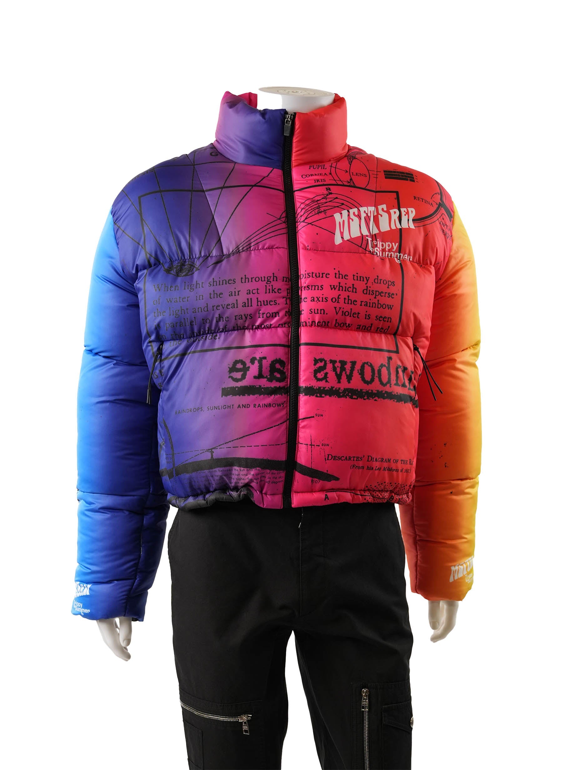 MSFTSrep Trippy Summer Boxy Puffer Snow Jacket