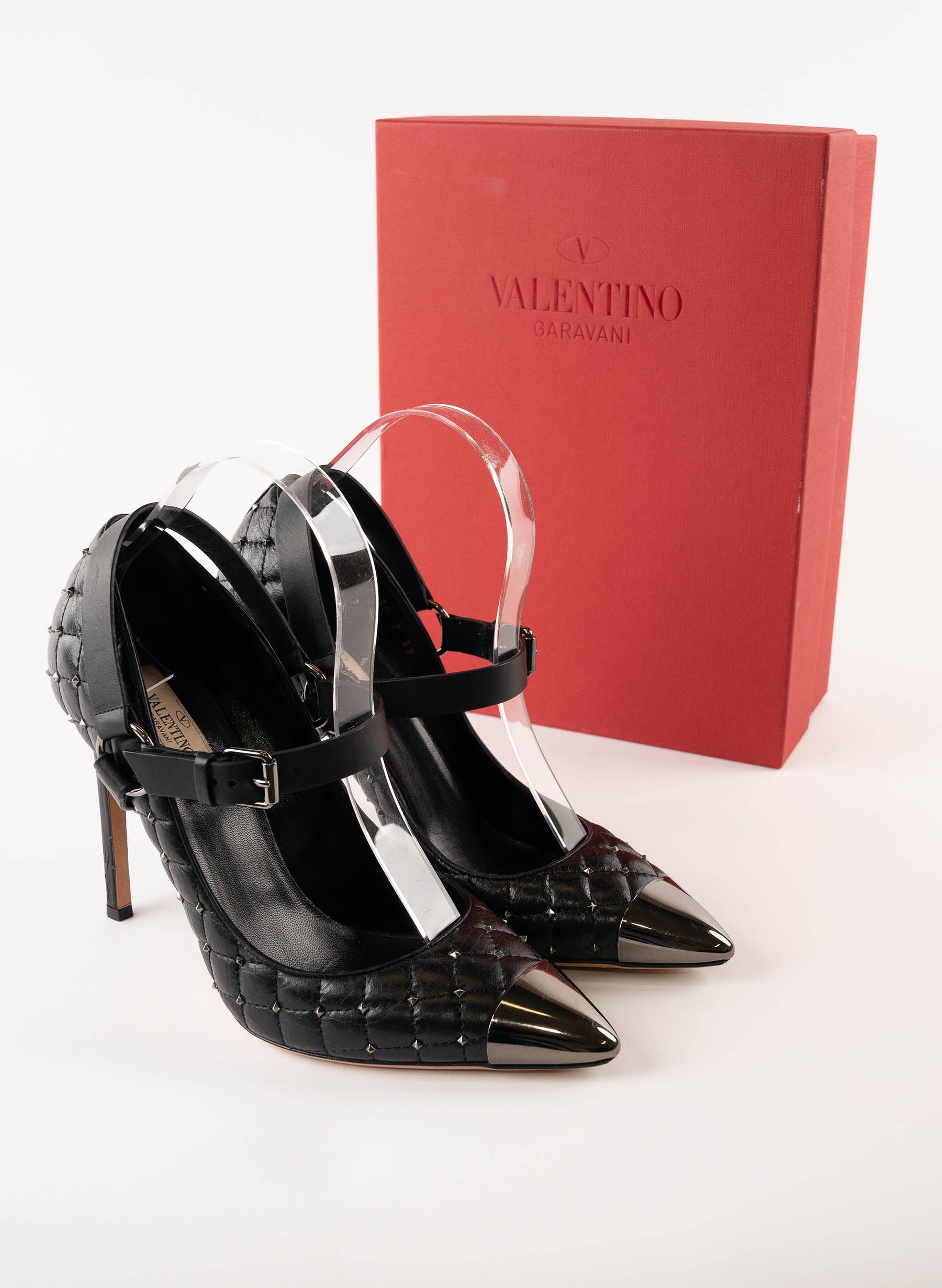 Valentino Nappa Rockstud Spike Mary Jane Heels