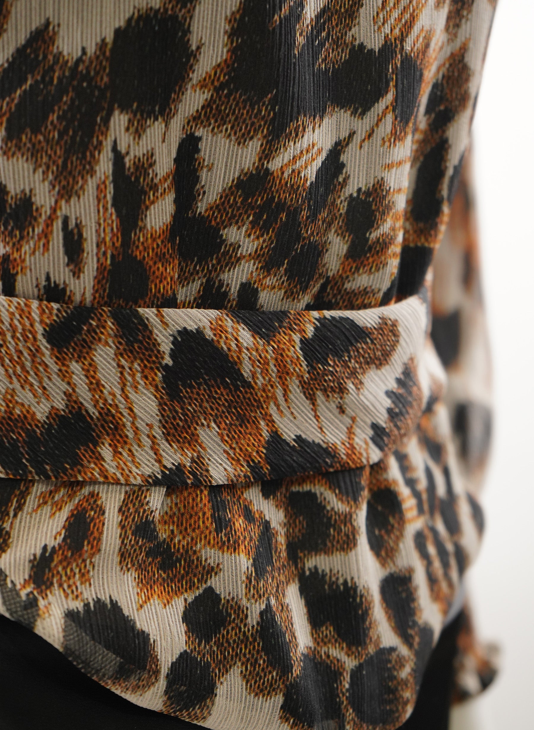 Nanushka Marjan Ocelot-Print Chiffon Blouse