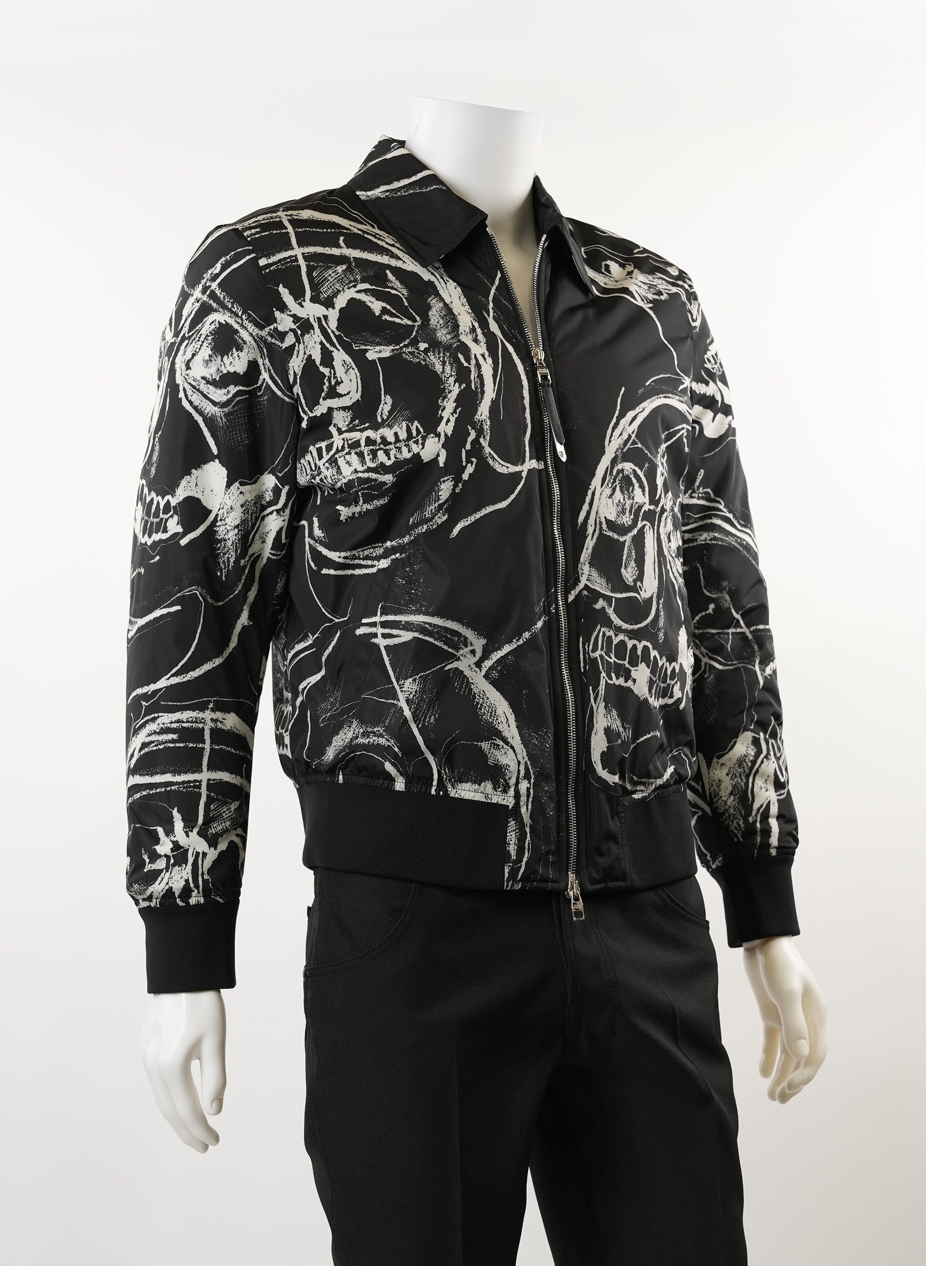 Alexander McQueen Skull-Print Zip Up Jacket