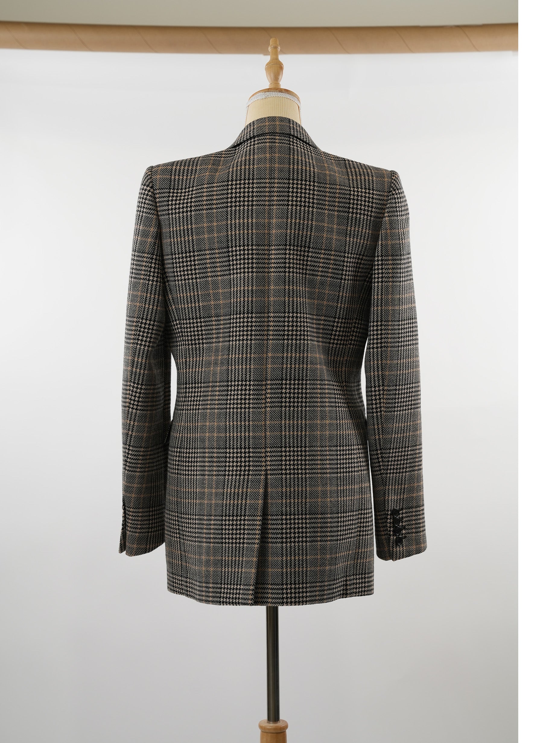 Saint Laurent Wool Prince of Wales Check Blazer