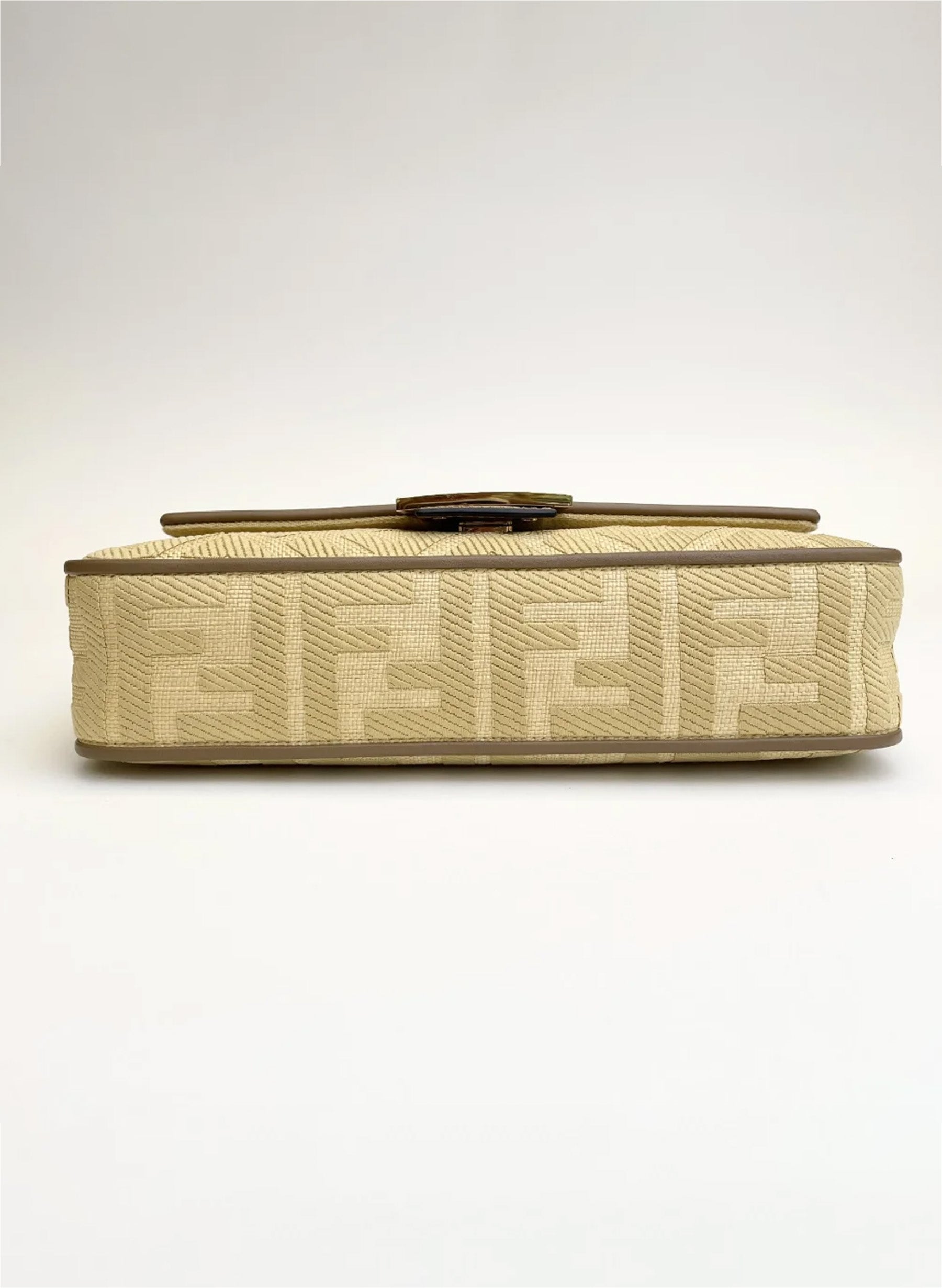 Fendi Raffia Vitello Baguette