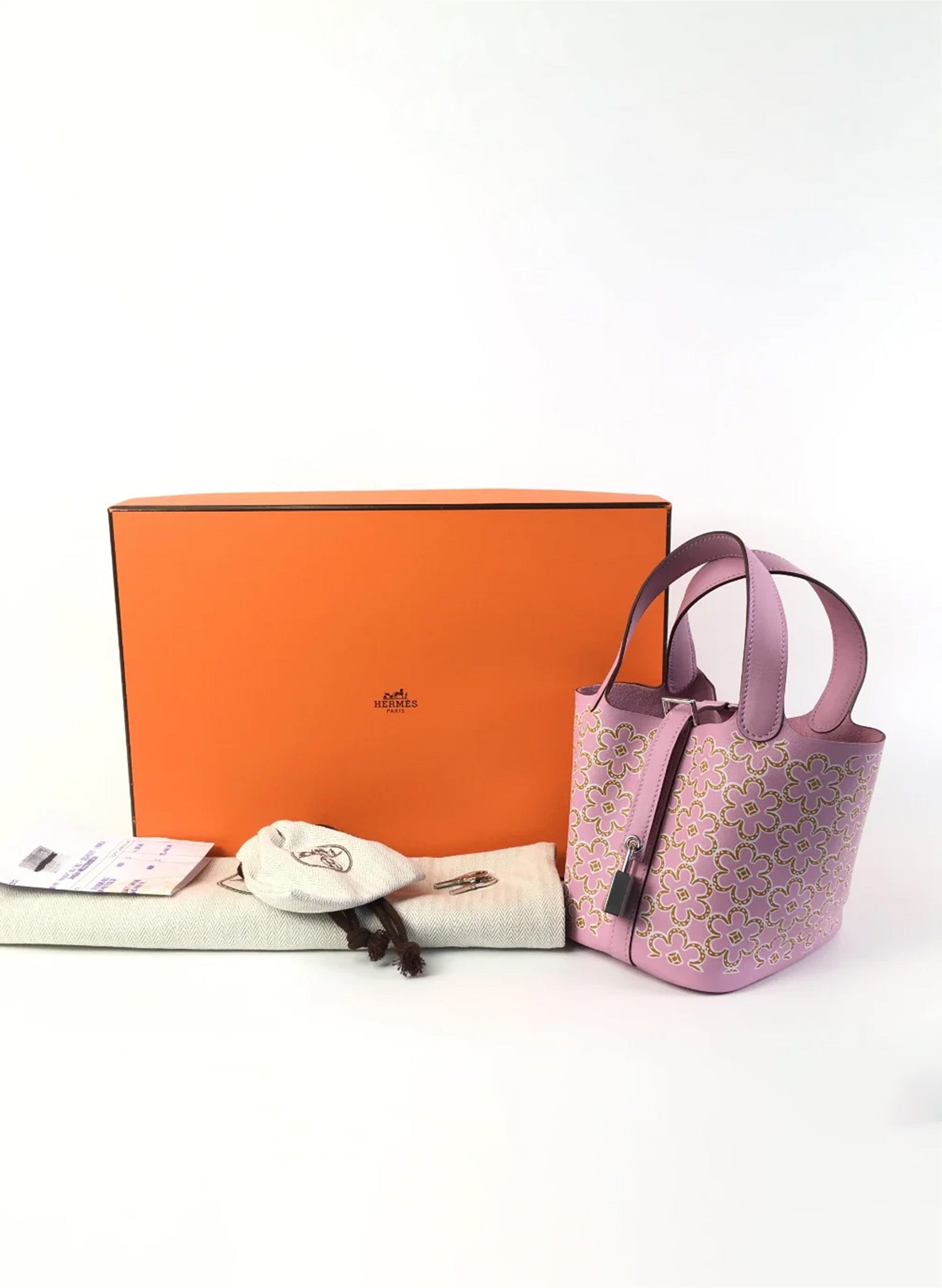 Hermes Lucky Daisy Picotin 14 Mauve Sylvestre Swift