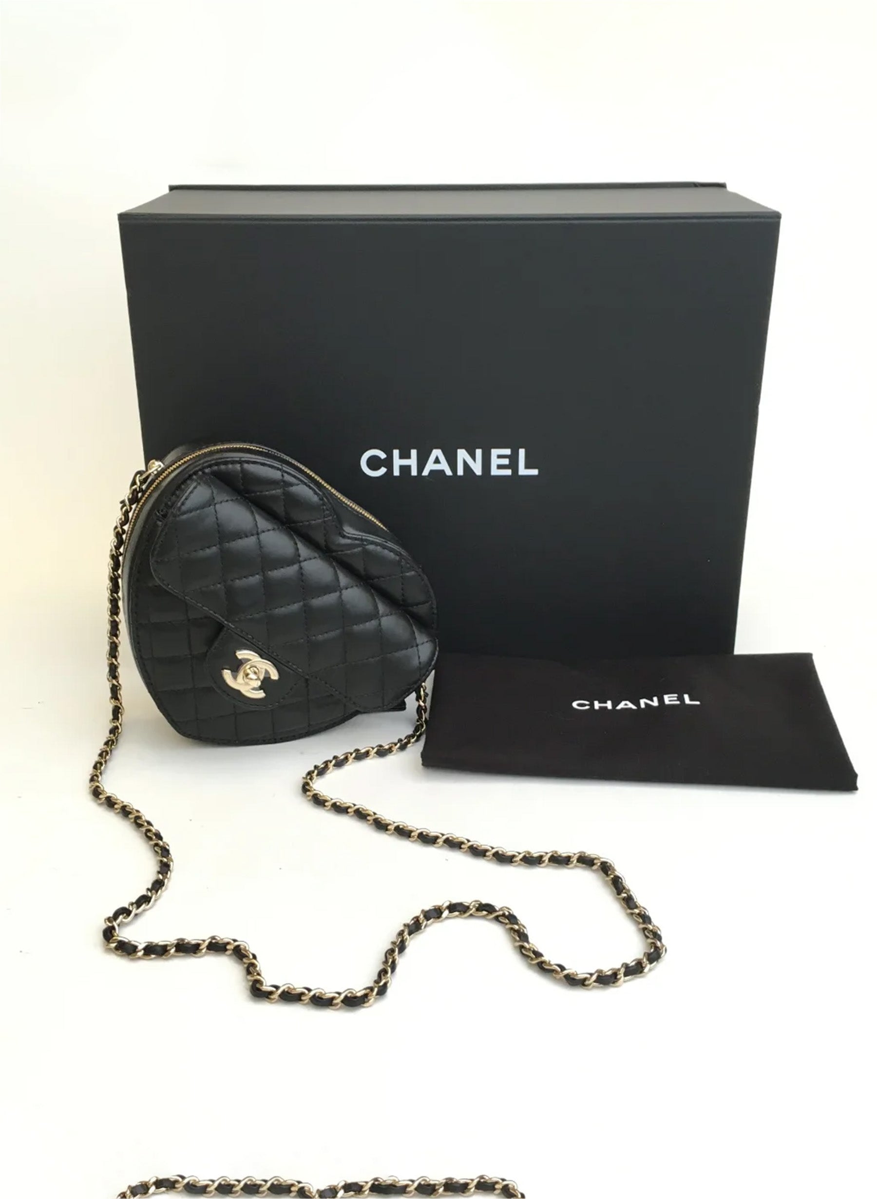 Chanel Heart Bag Black Lambskin