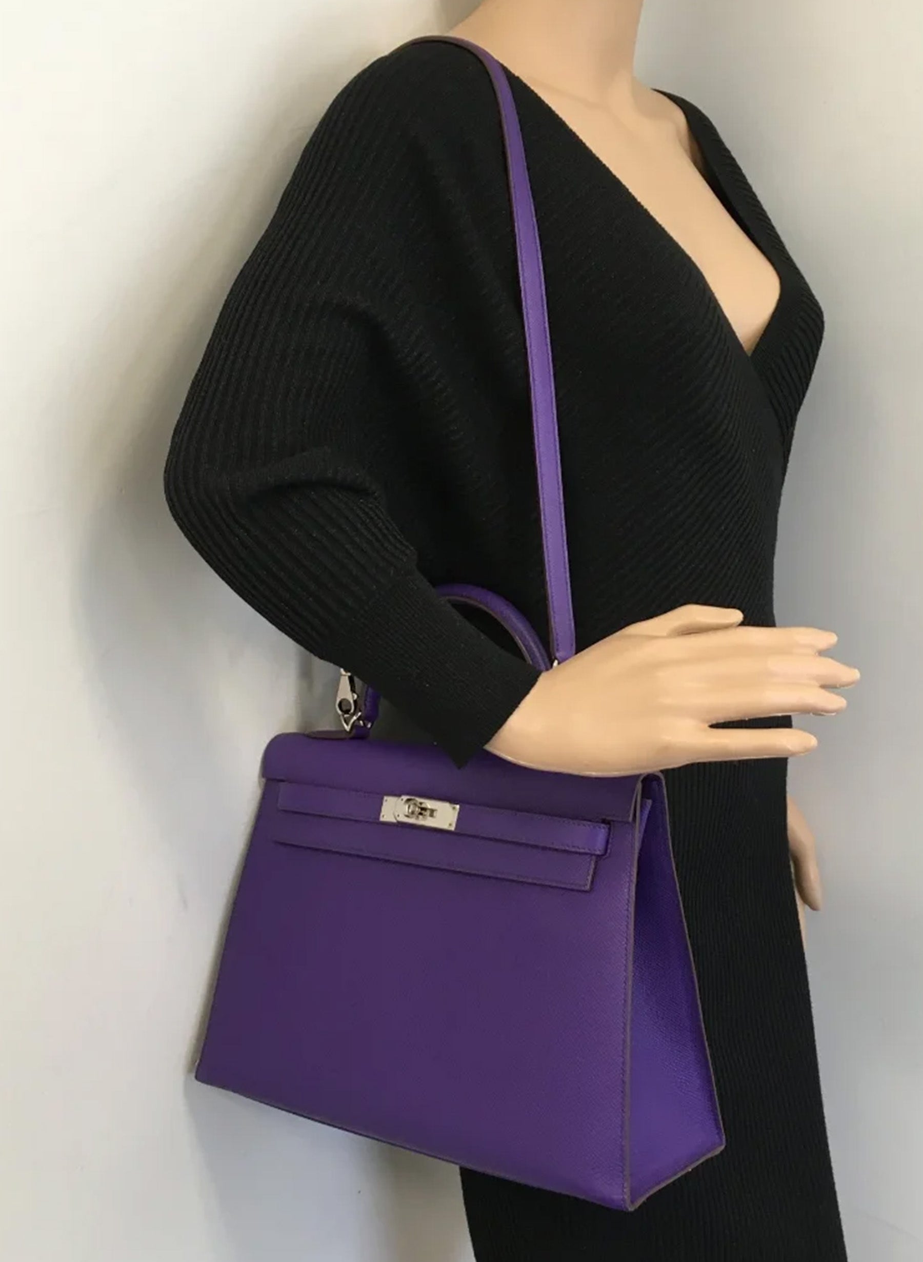 Hermes Kelly 32 Crocus Epsom