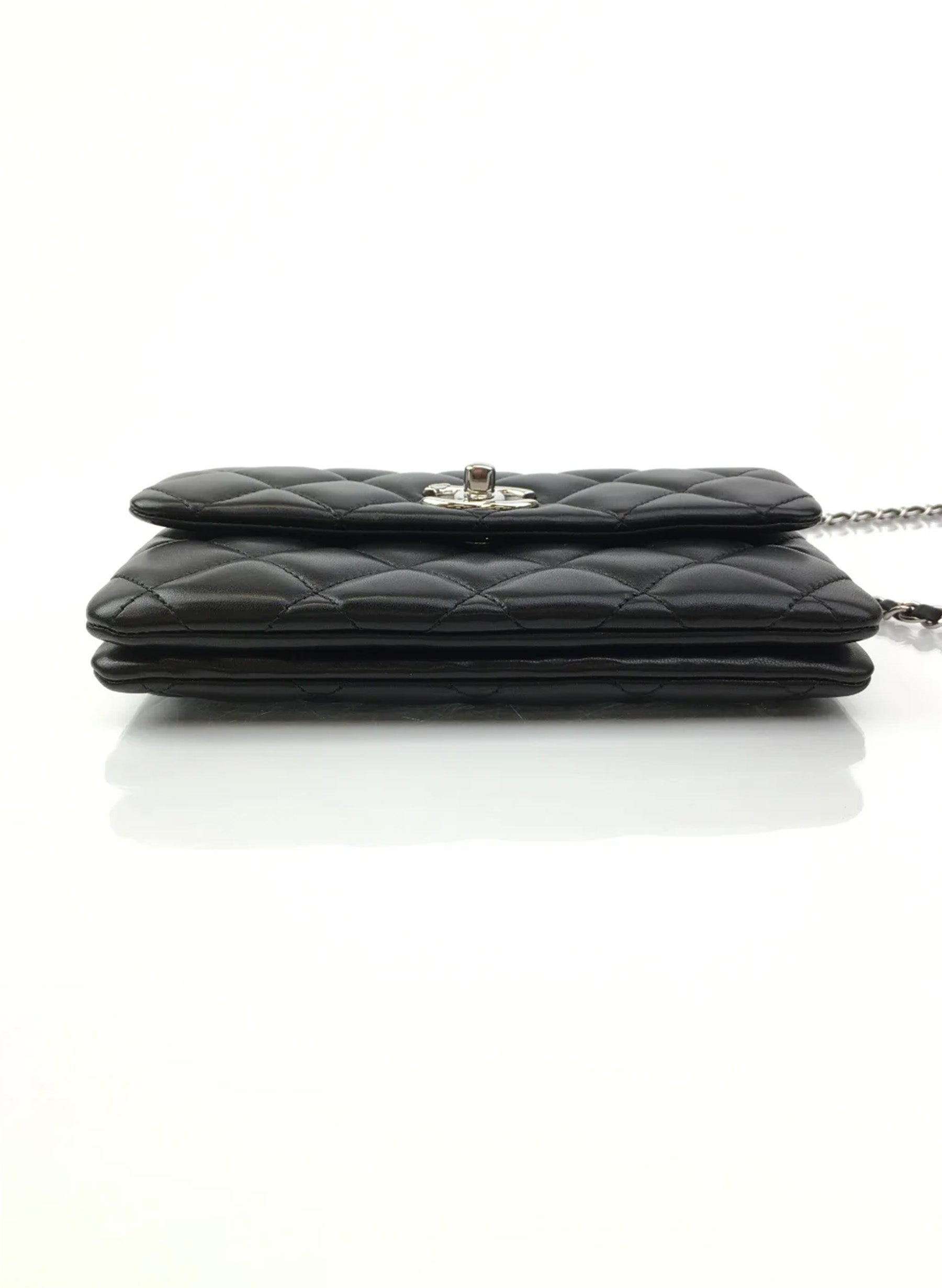 Chanel Daily Zippy Crossbody Bag Black Lambskin