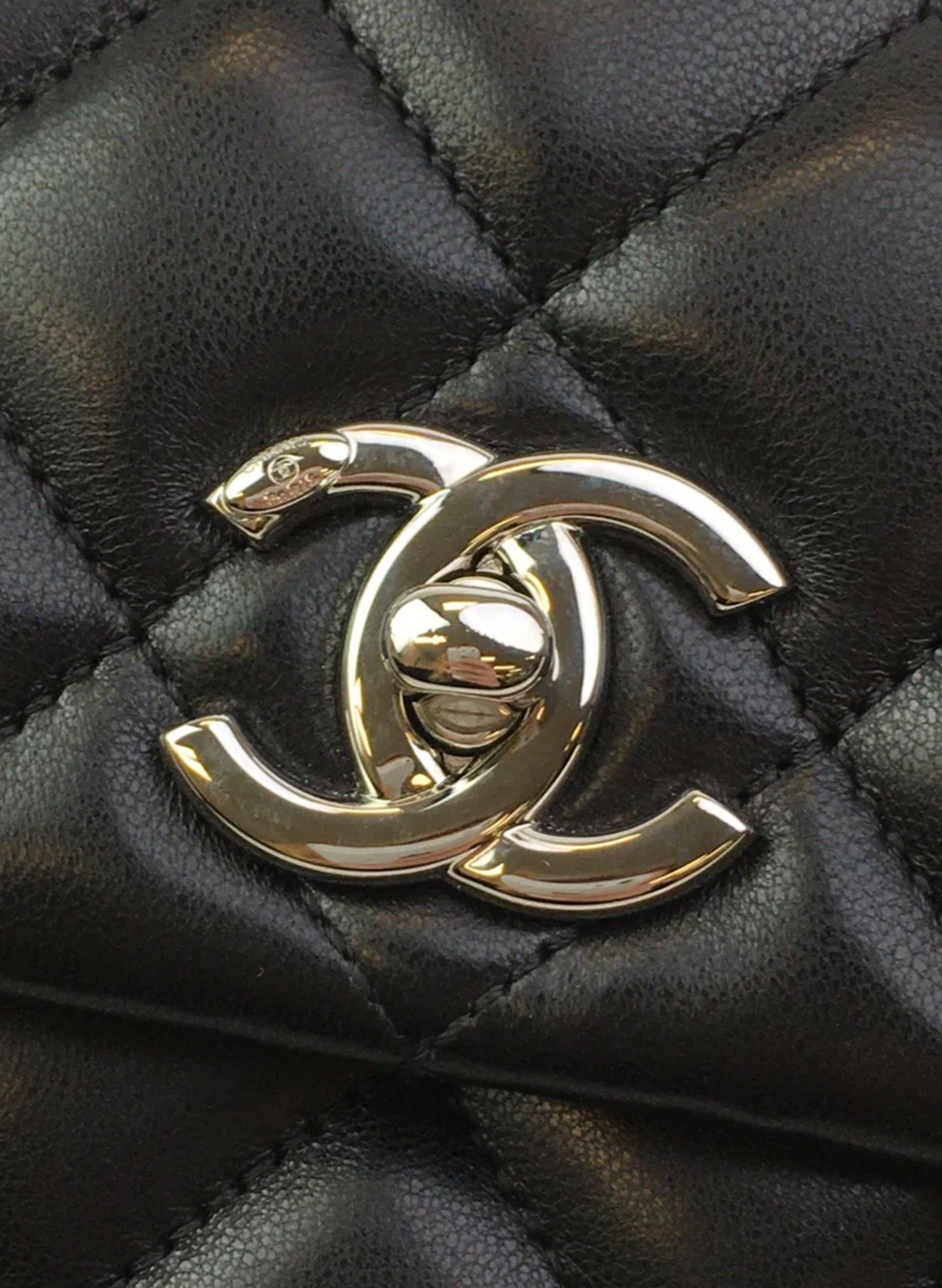 Chanel Daily Zippy Crossbody Bag Black Lambskin