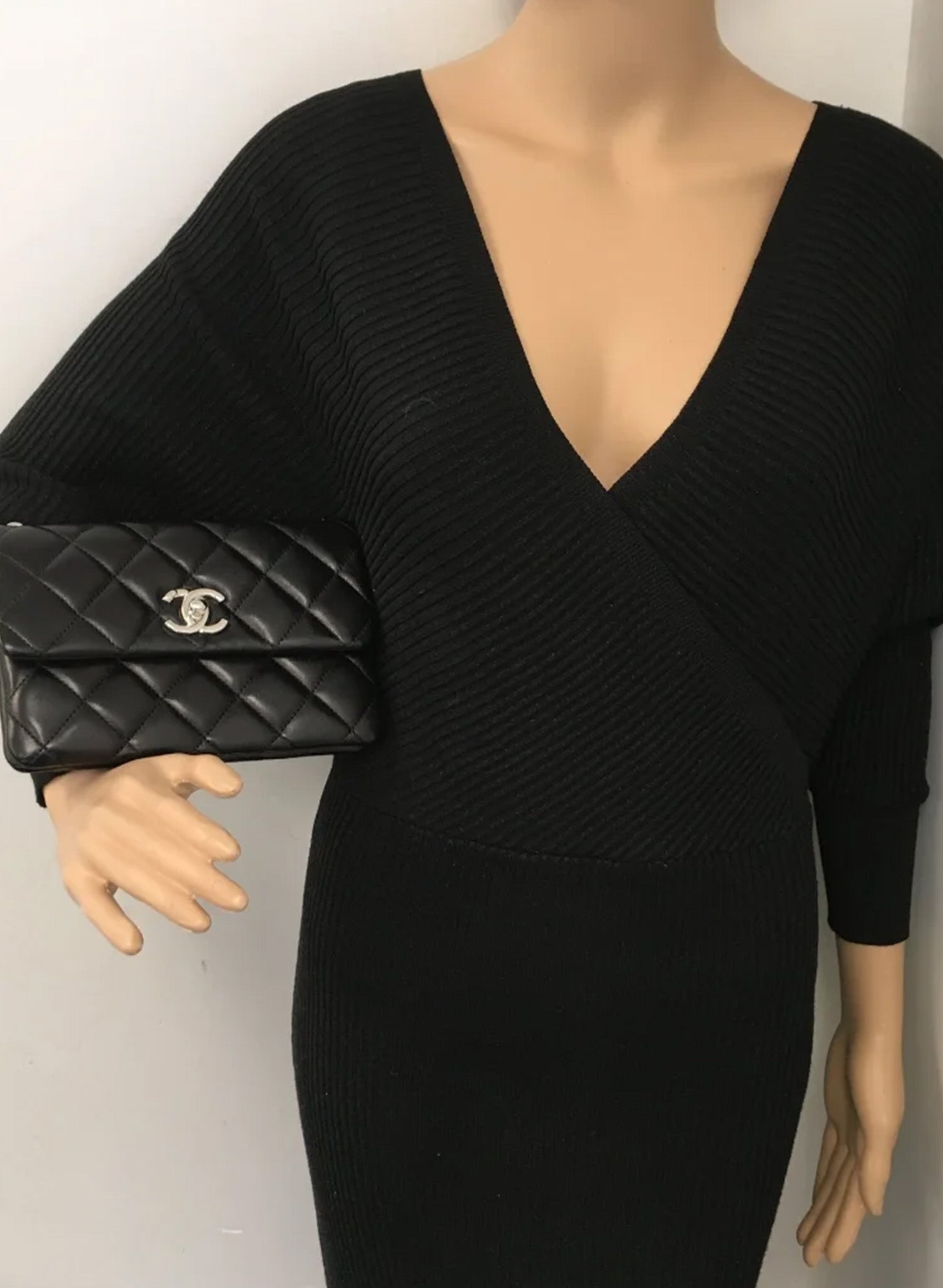 Chanel Daily Zippy Crossbody Bag Black Lambskin