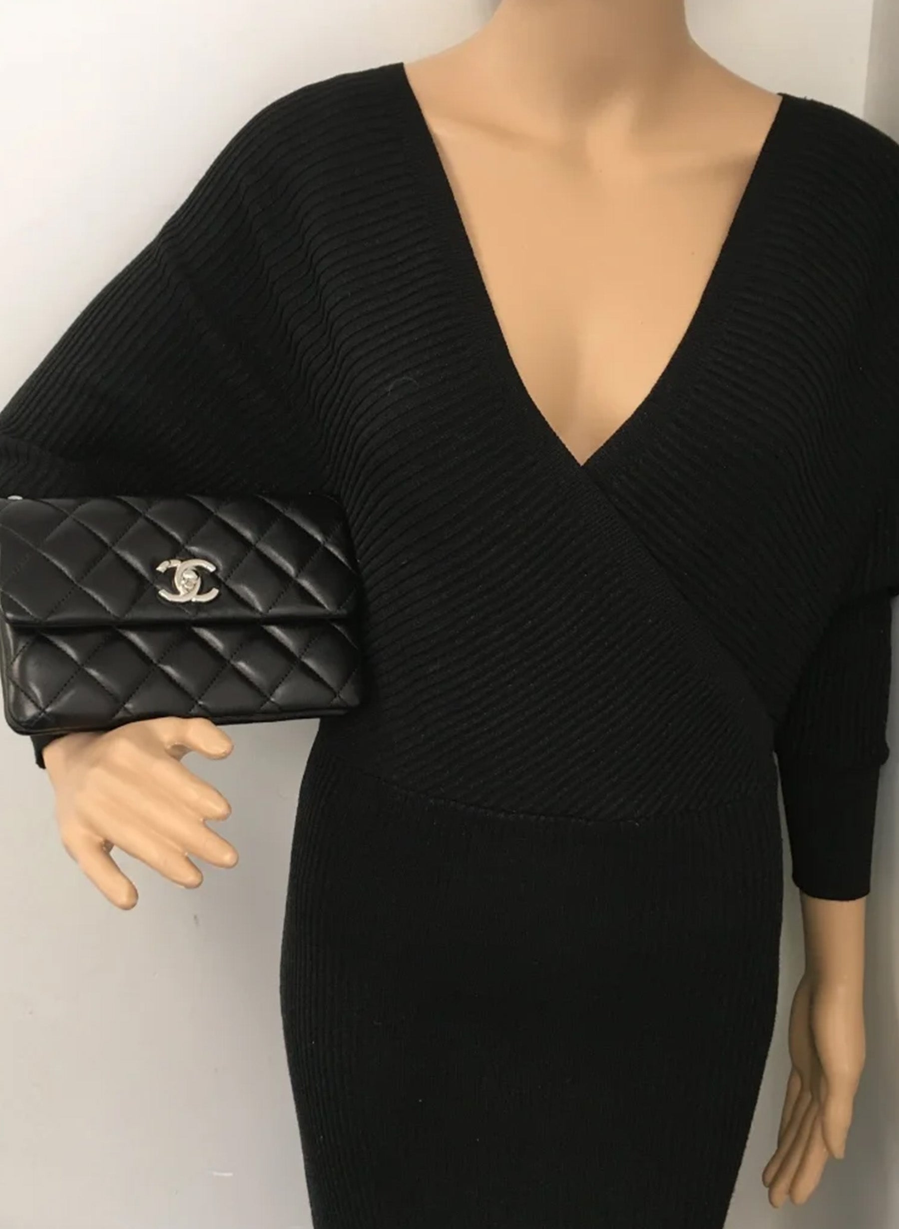 Chanel Daily Zippy Crossbody Bag Black Lambskin