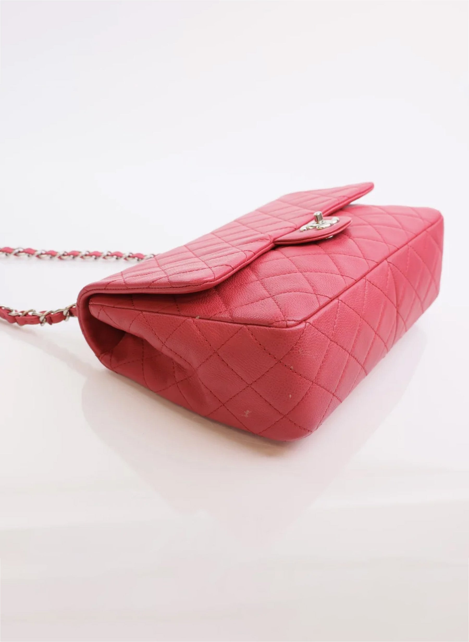 Chanel Classic Single Flap Jumbo Pink Caviar