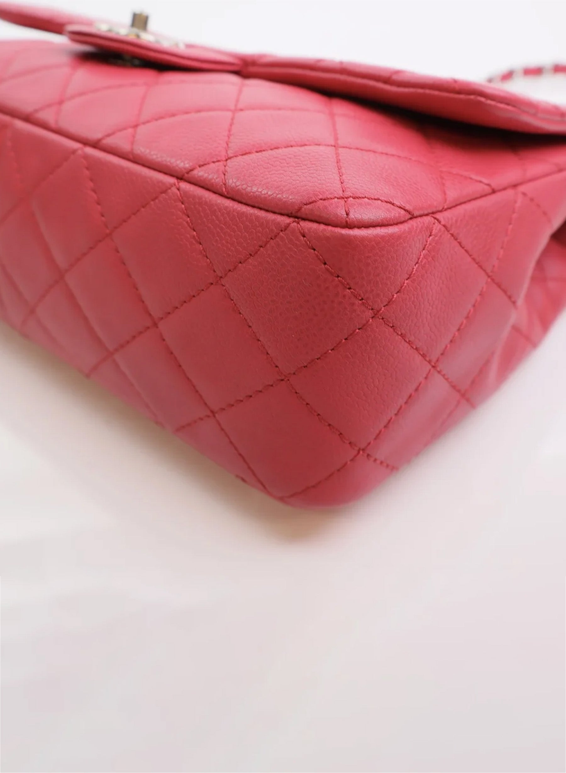 Chanel Classic Single Flap Jumbo Pink Caviar