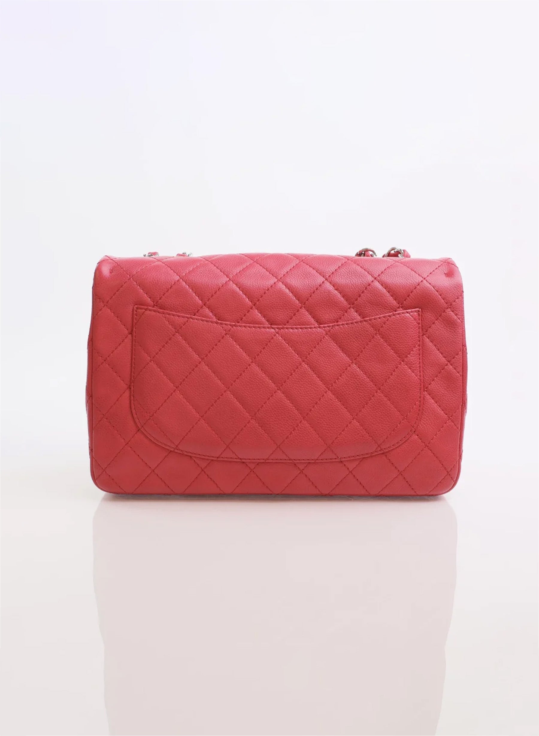 Chanel Classic Single Flap Jumbo Pink Caviar