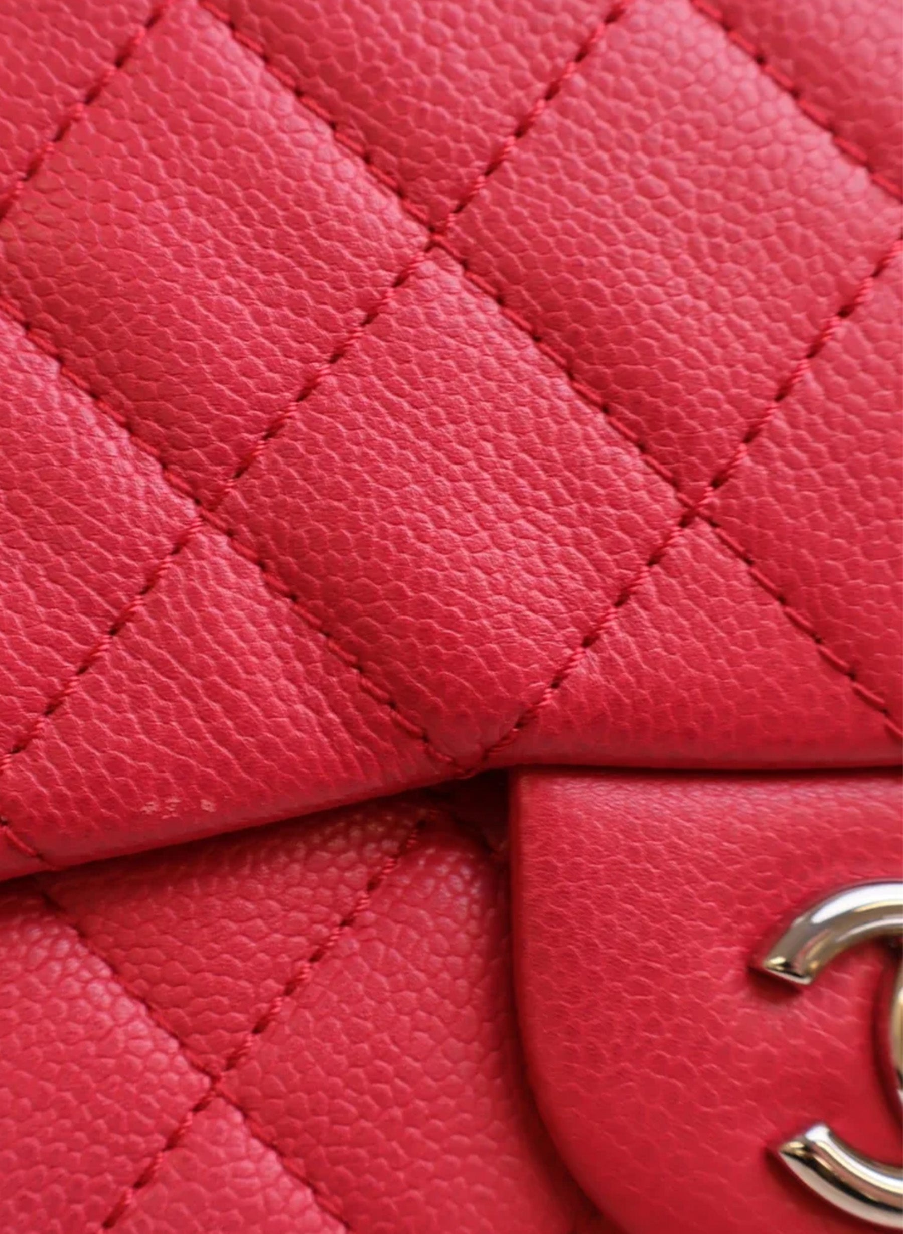 Chanel Classic Single Flap Jumbo Pink Caviar