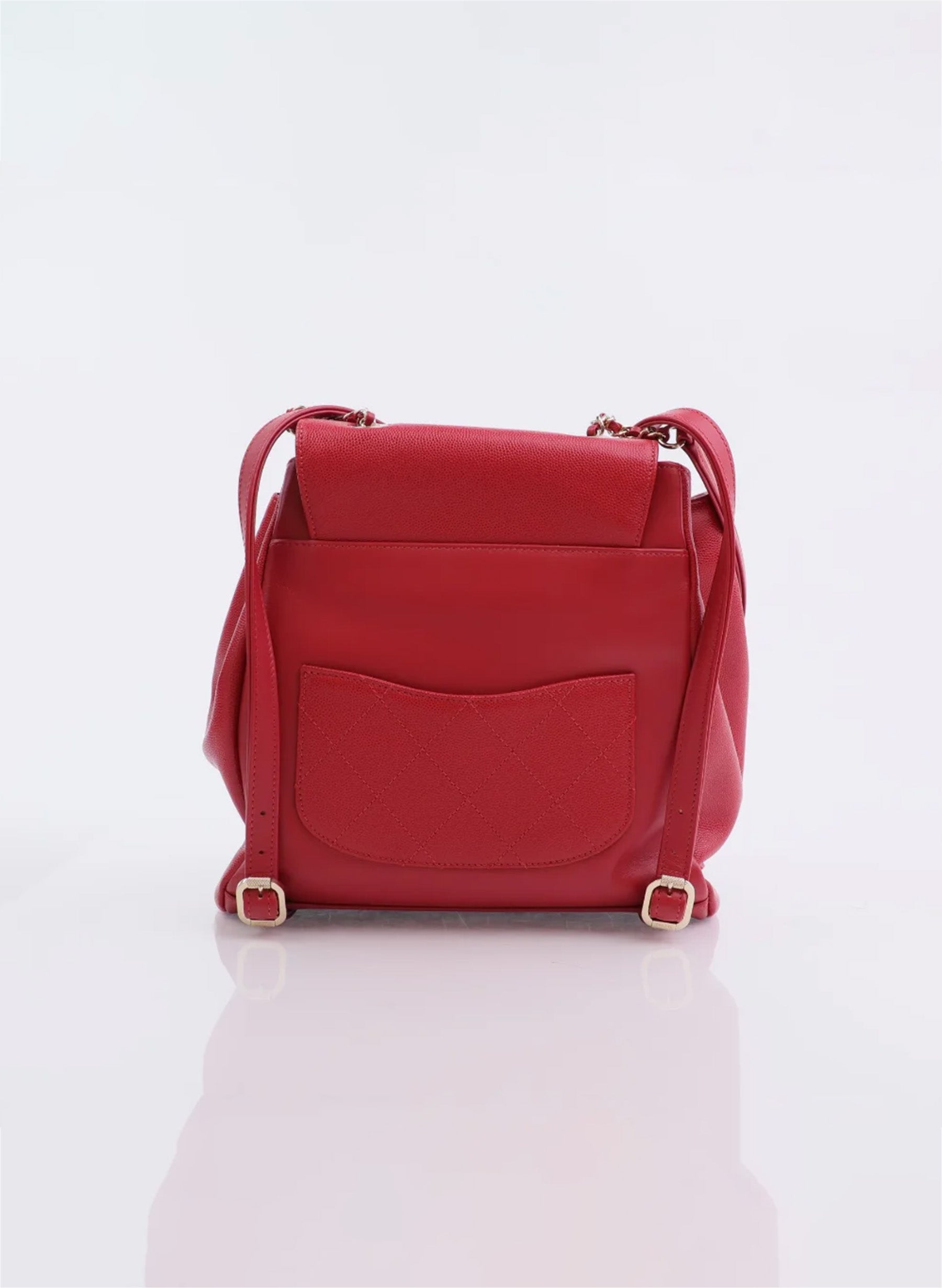 Chanel Business Affinity Backpack Red Caviar