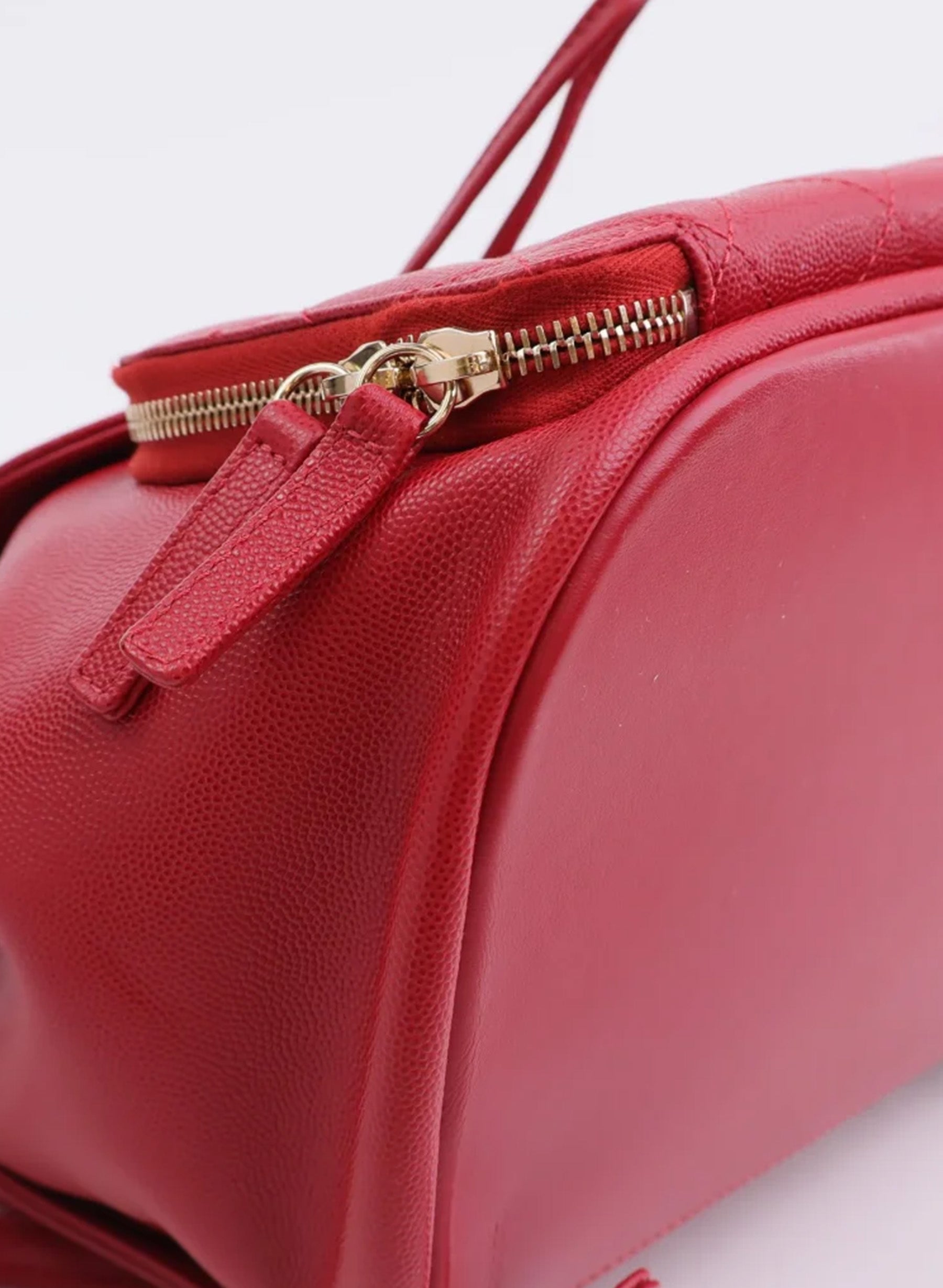 Chanel Business Affinity Backpack Red Caviar