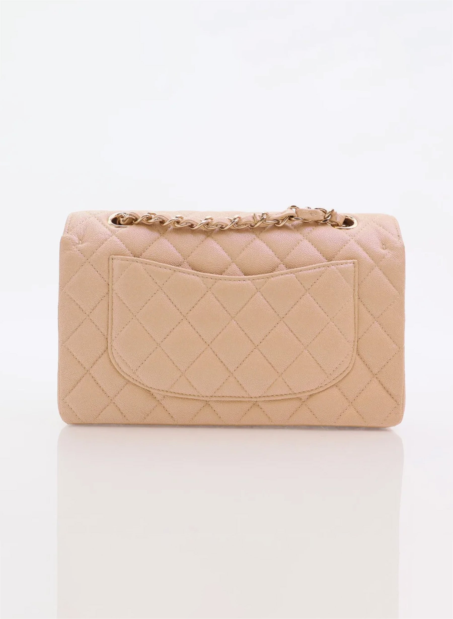 Chanel Classic Flap Small Iridescent Beige Caviar