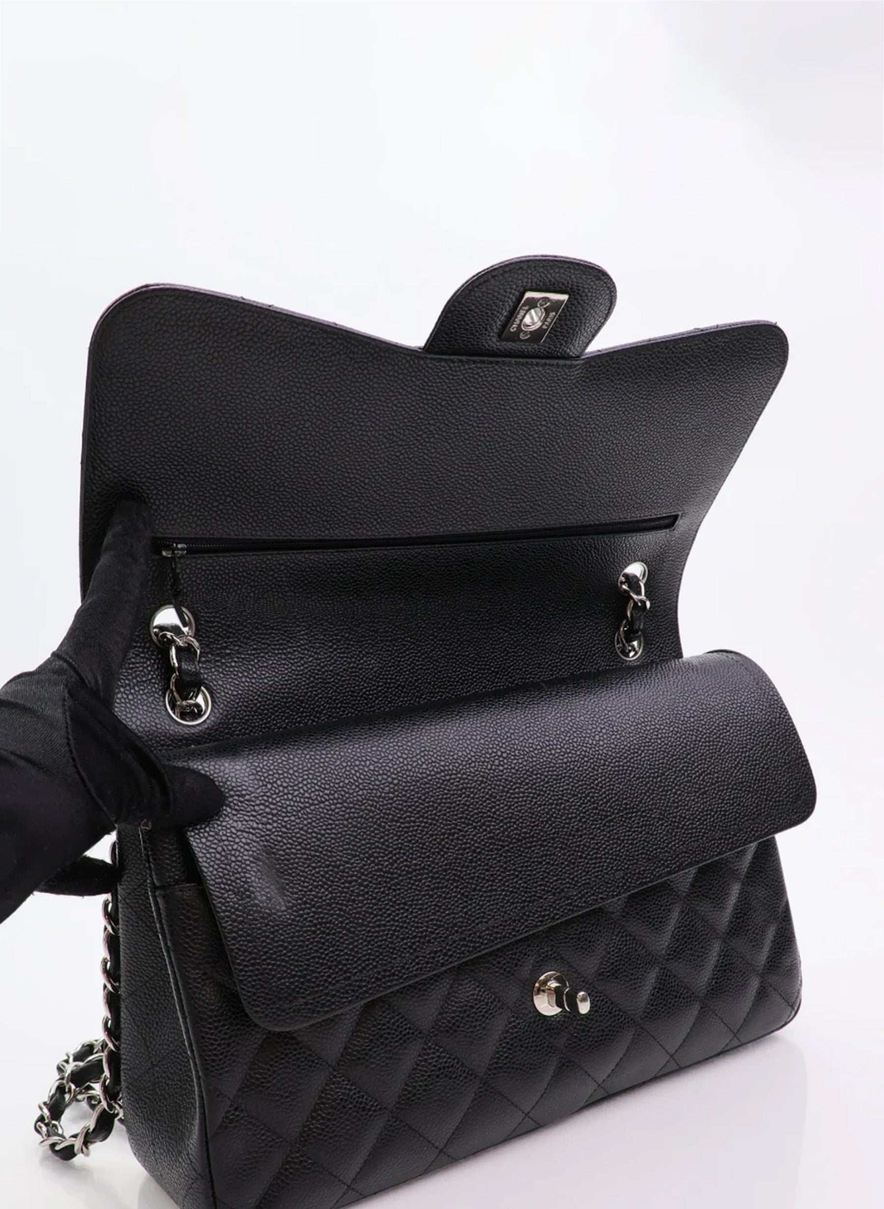 Chanel Classic Flap Jumbo Black Caviar