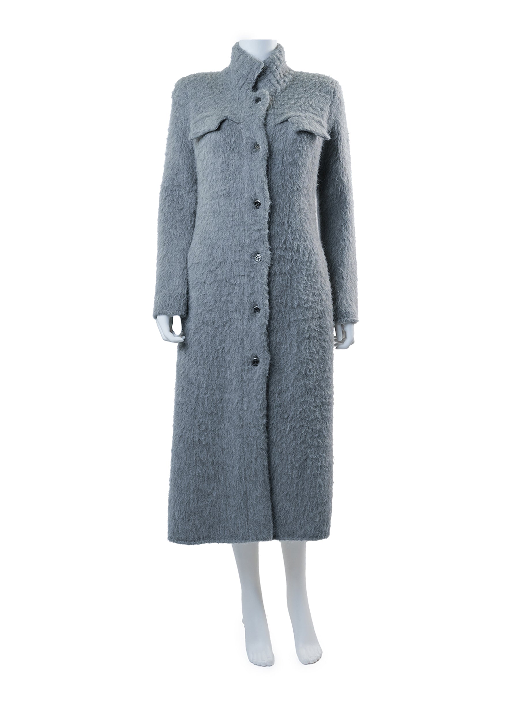 Giorgio Armani Brushed Alpaca-Wool Cardigan Coat