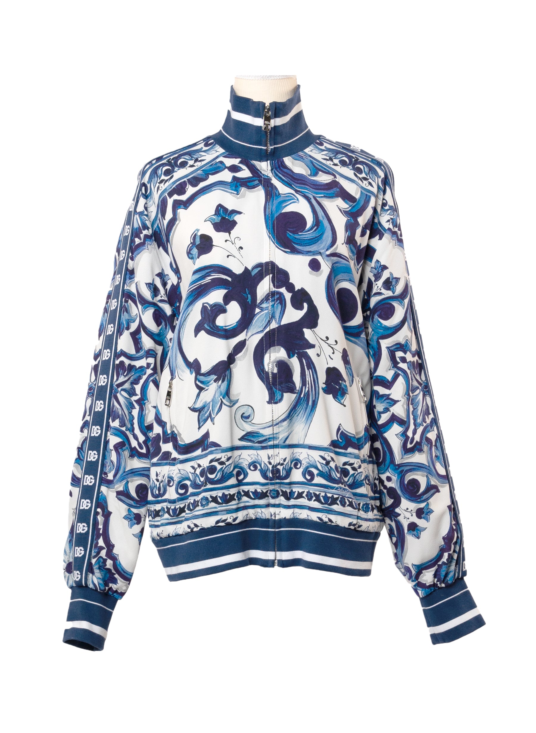 Dolce & Gabbana Majolica Print Cady Track Jacket