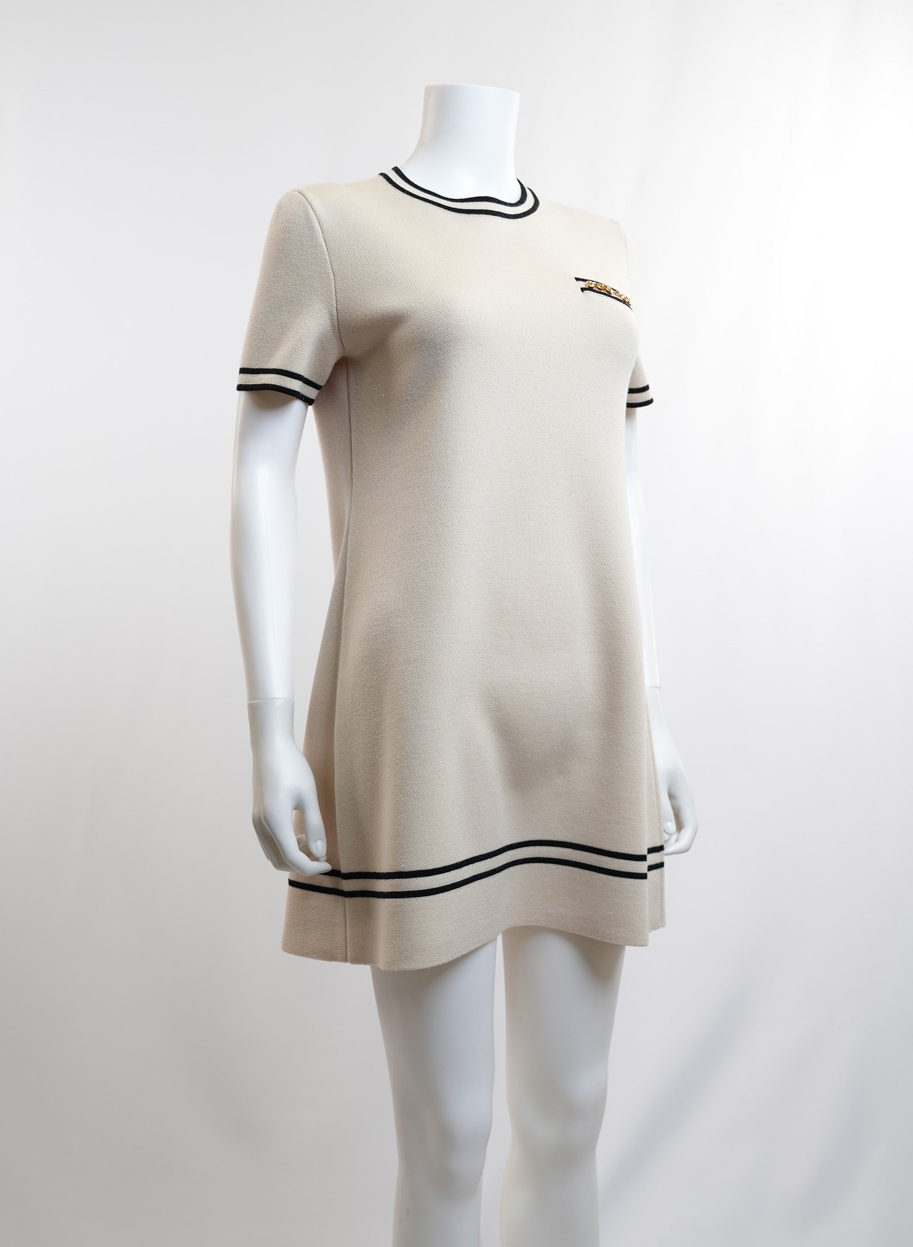 Gucci Horsebit Embellished Wool Jacquard Mini Dress