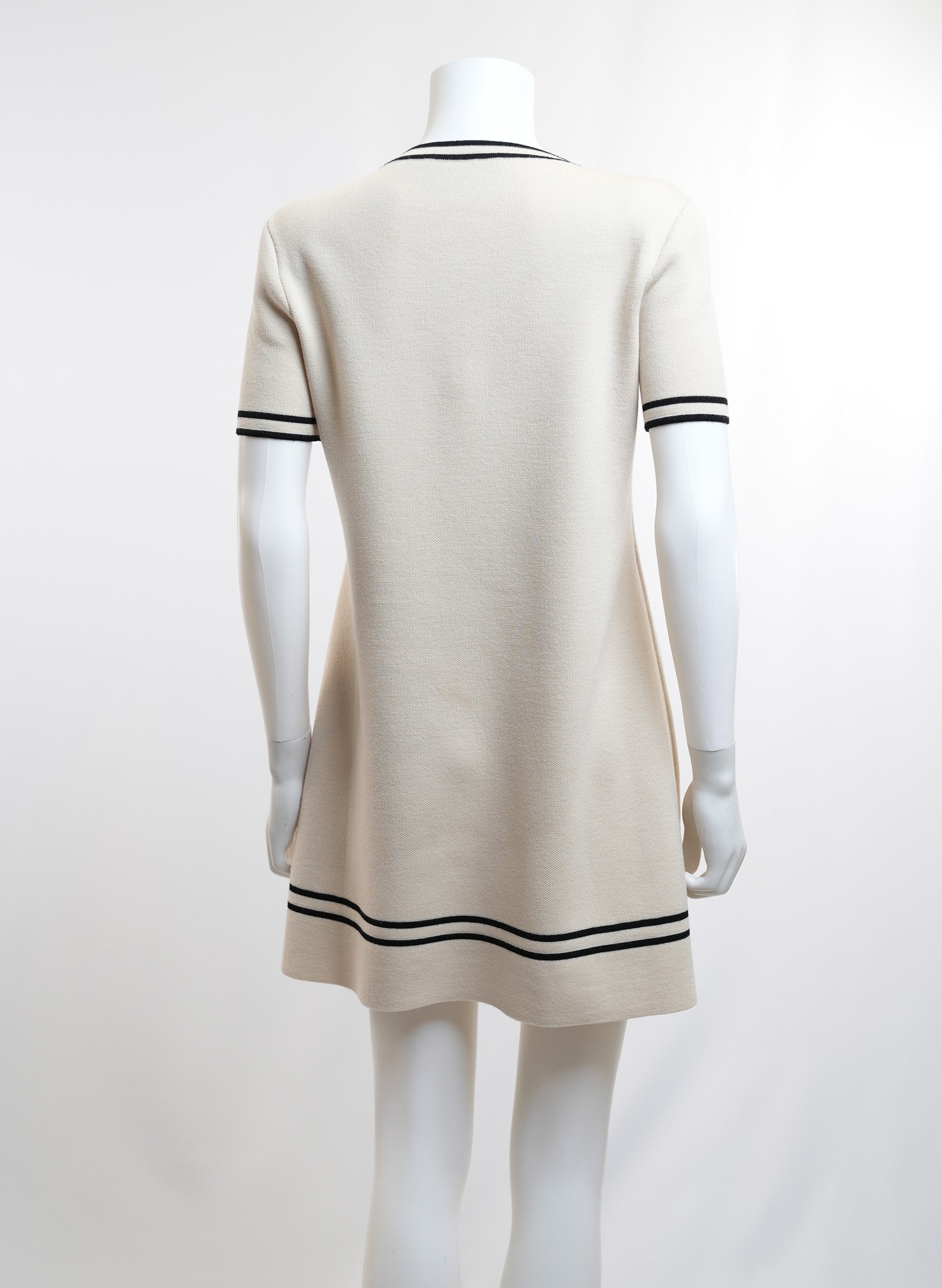 Gucci Horsebit Embellished Wool Jacquard Mini Dress