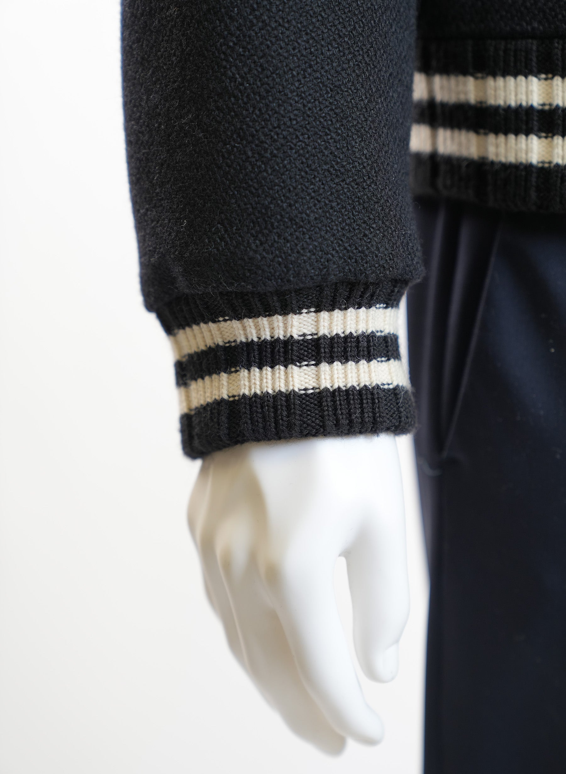 Saint Laurent Black Varsity Jacket