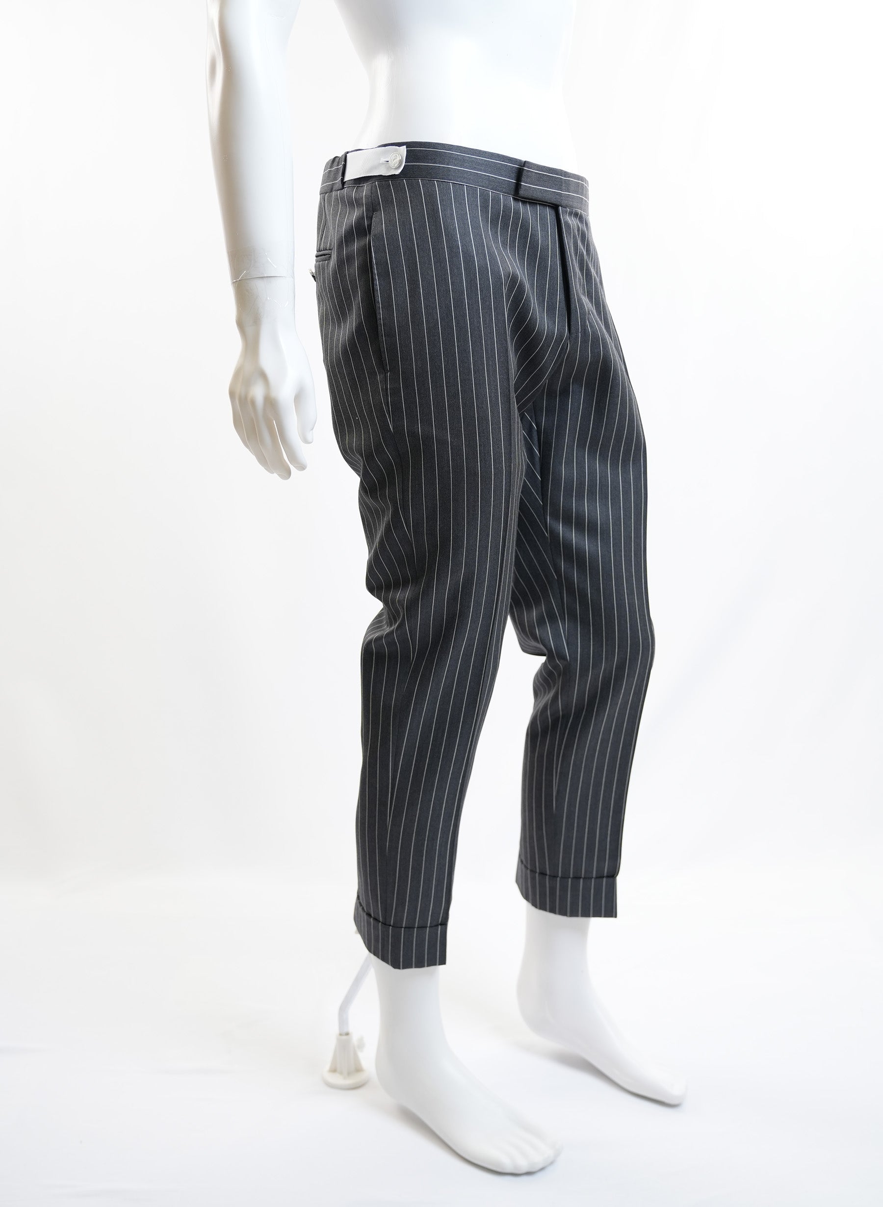 Thom Browne Black And White Pinstripe Trousers