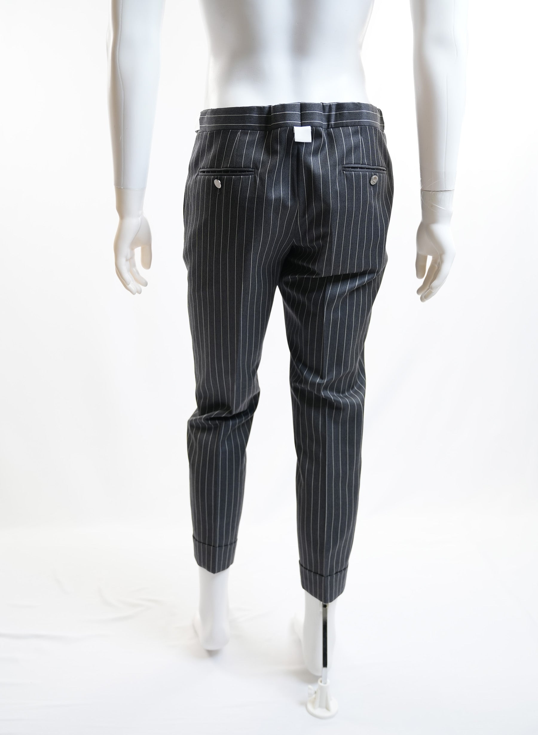 Thom Browne Black And White Pinstripe Trousers
