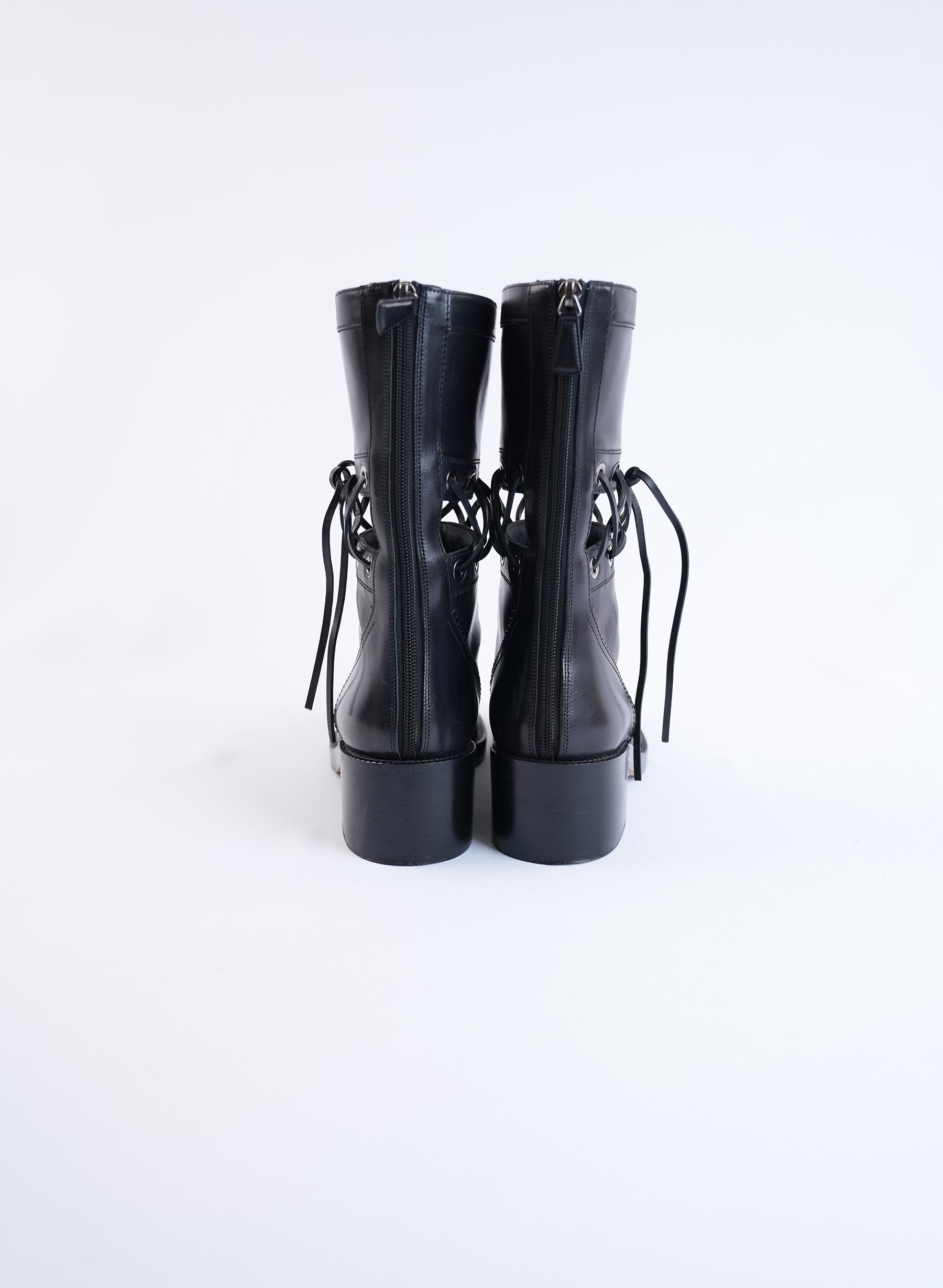 Chanel Black Leather Boots