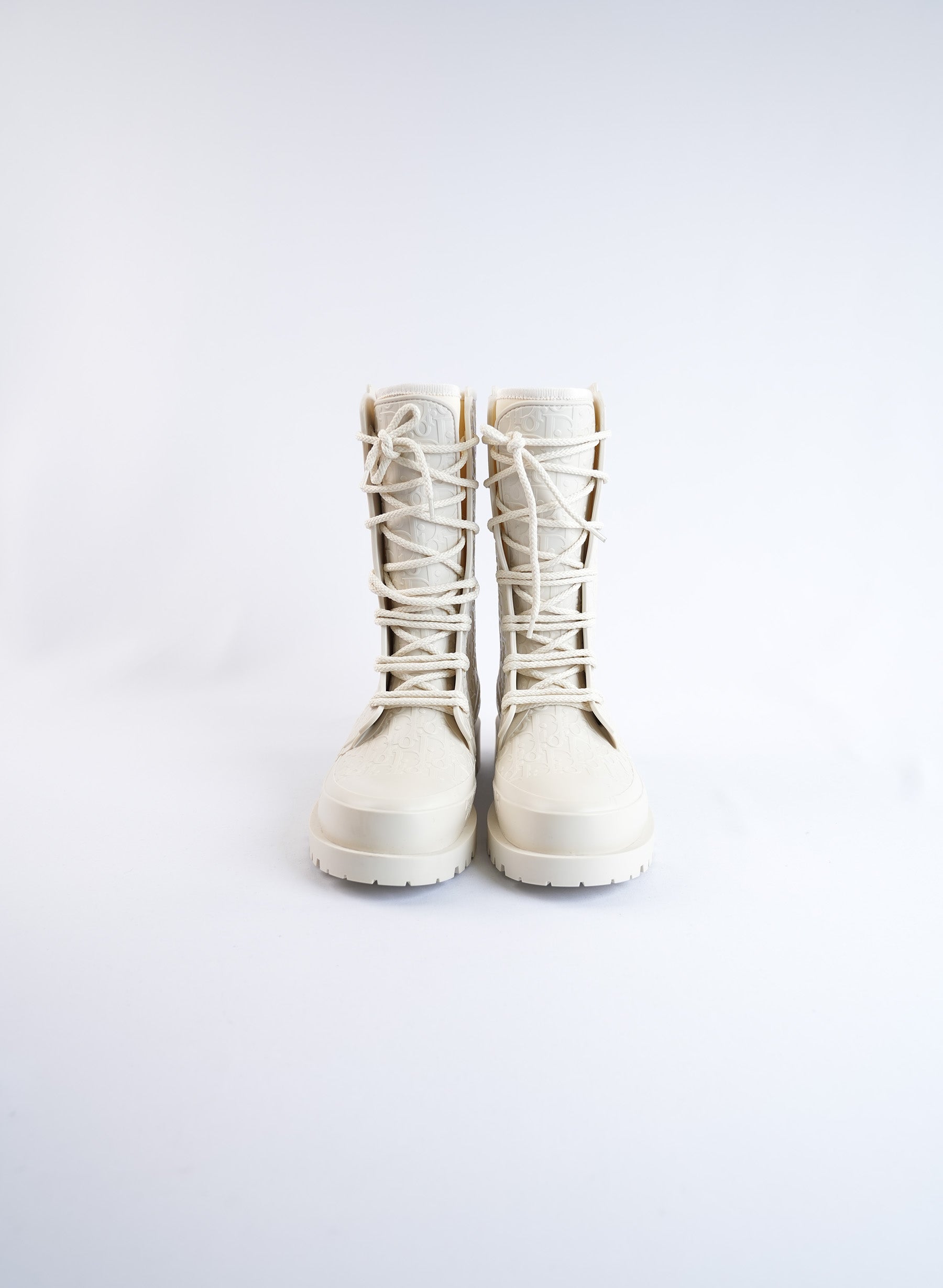 Christian Dior Beige Rubber Boots