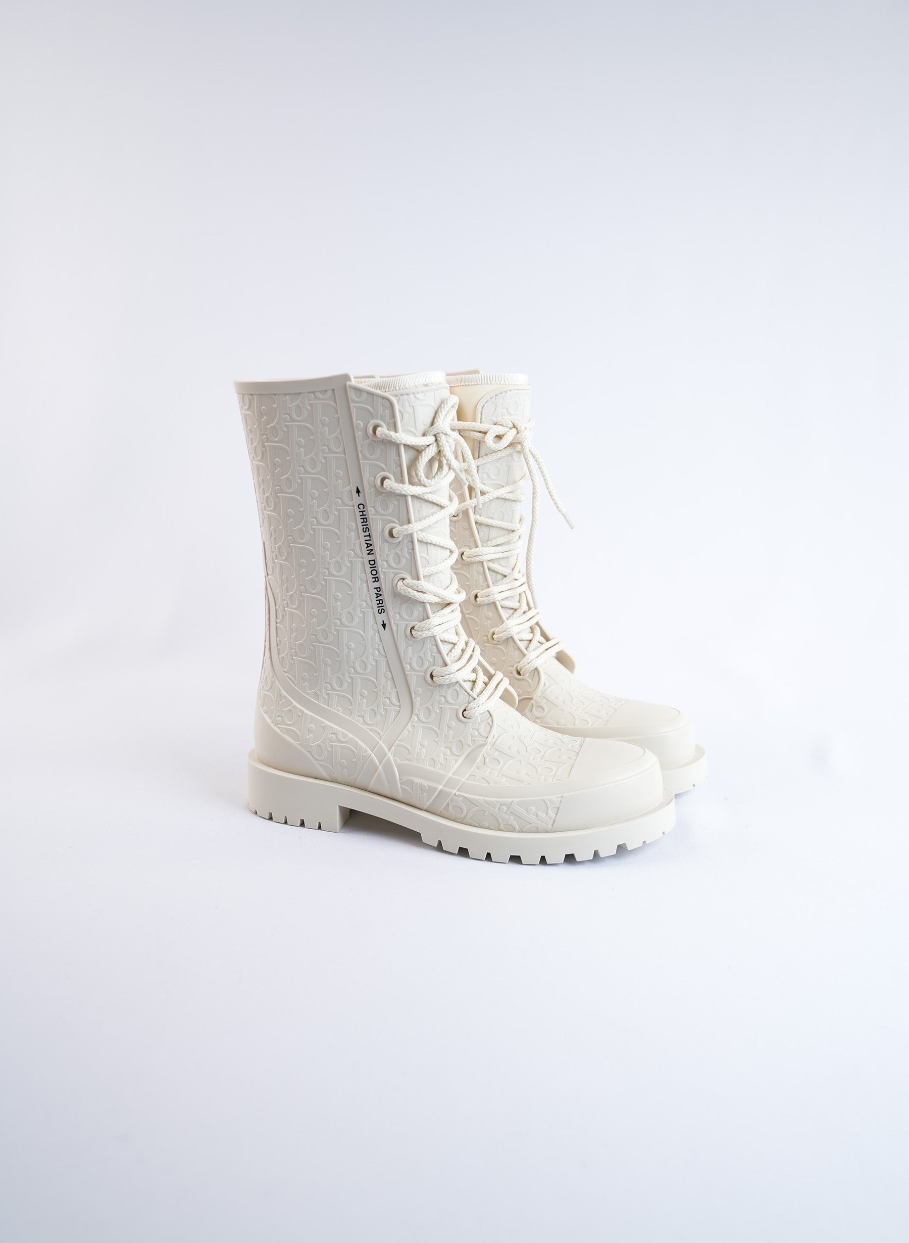 Christian Dior Beige Rubber Boots
