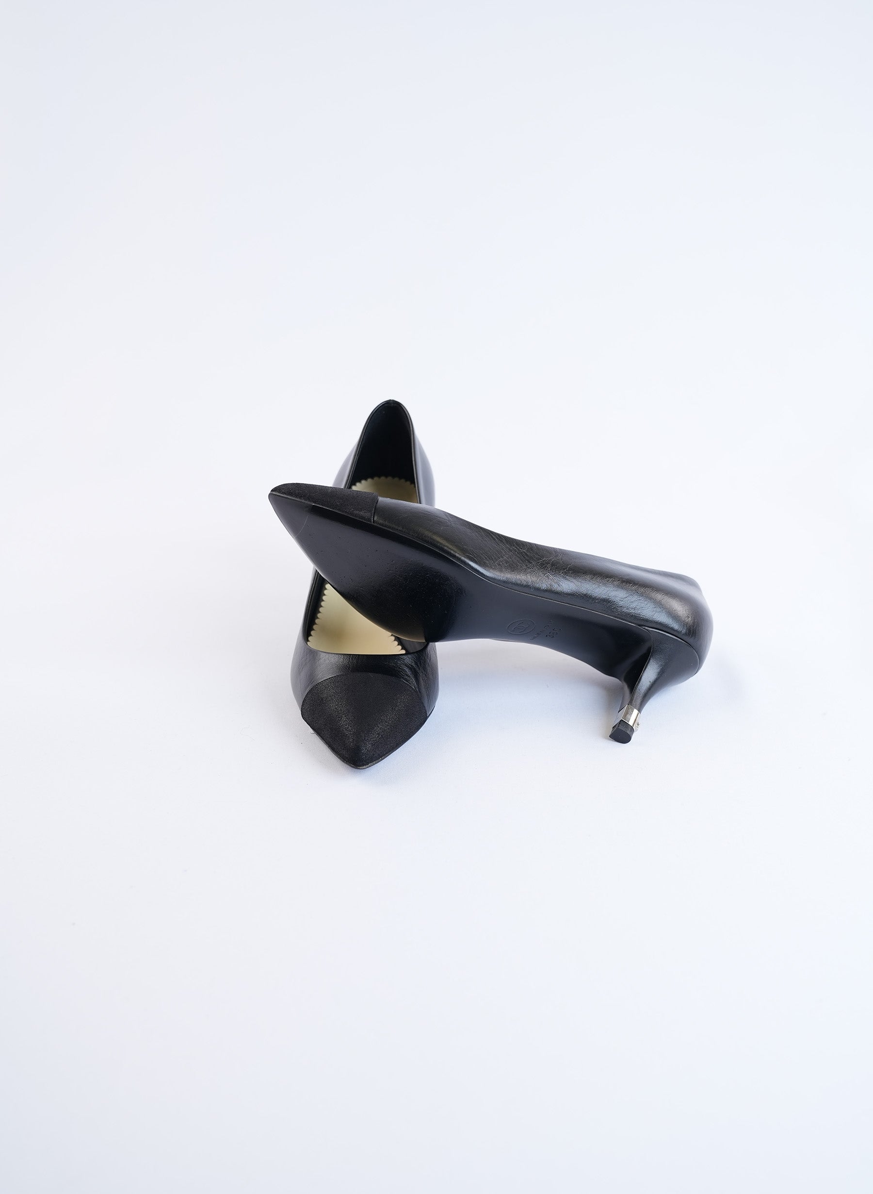 Chanel Black Leather Pumps