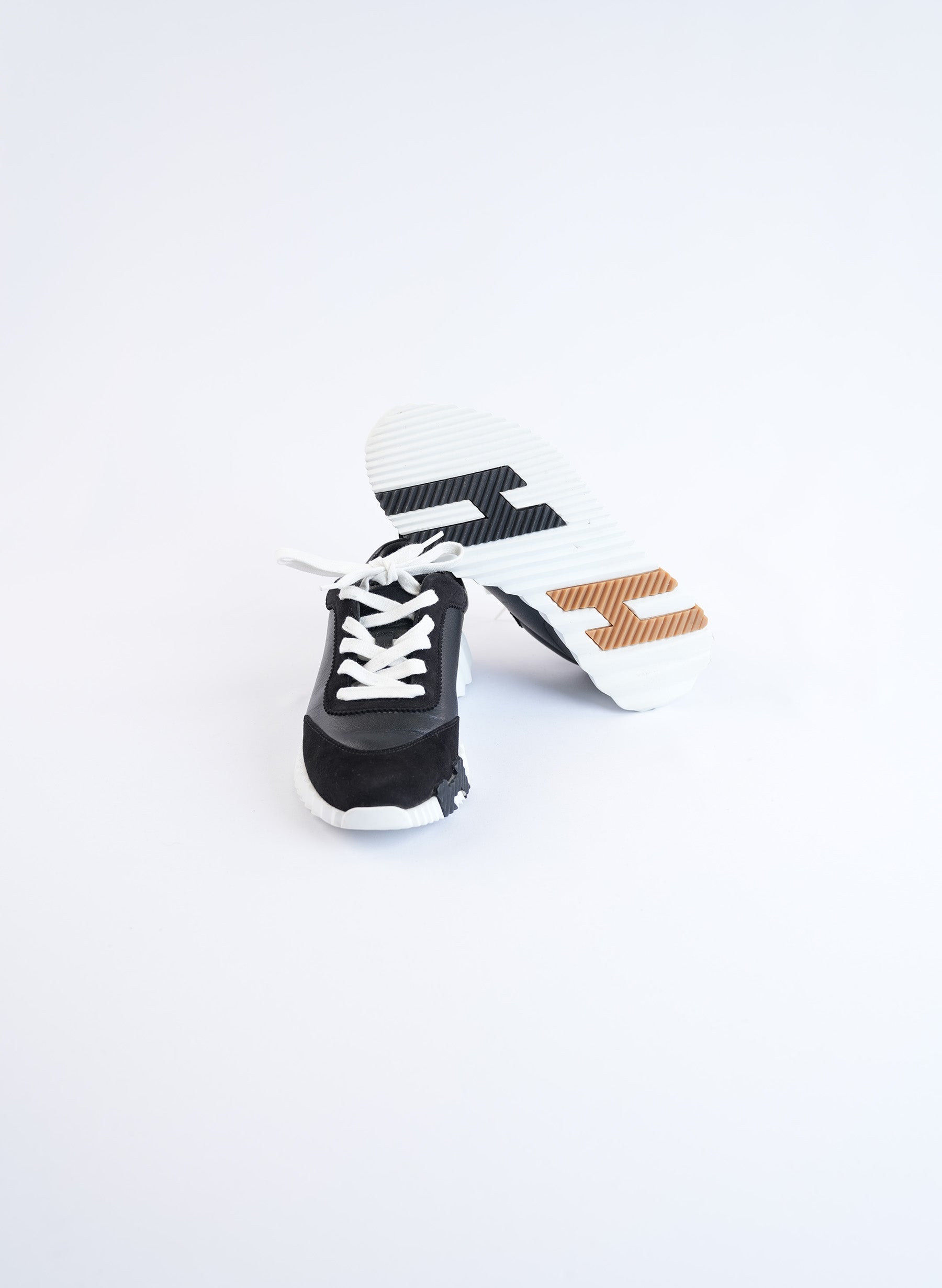 Hermes Black Bouncing Sneakers